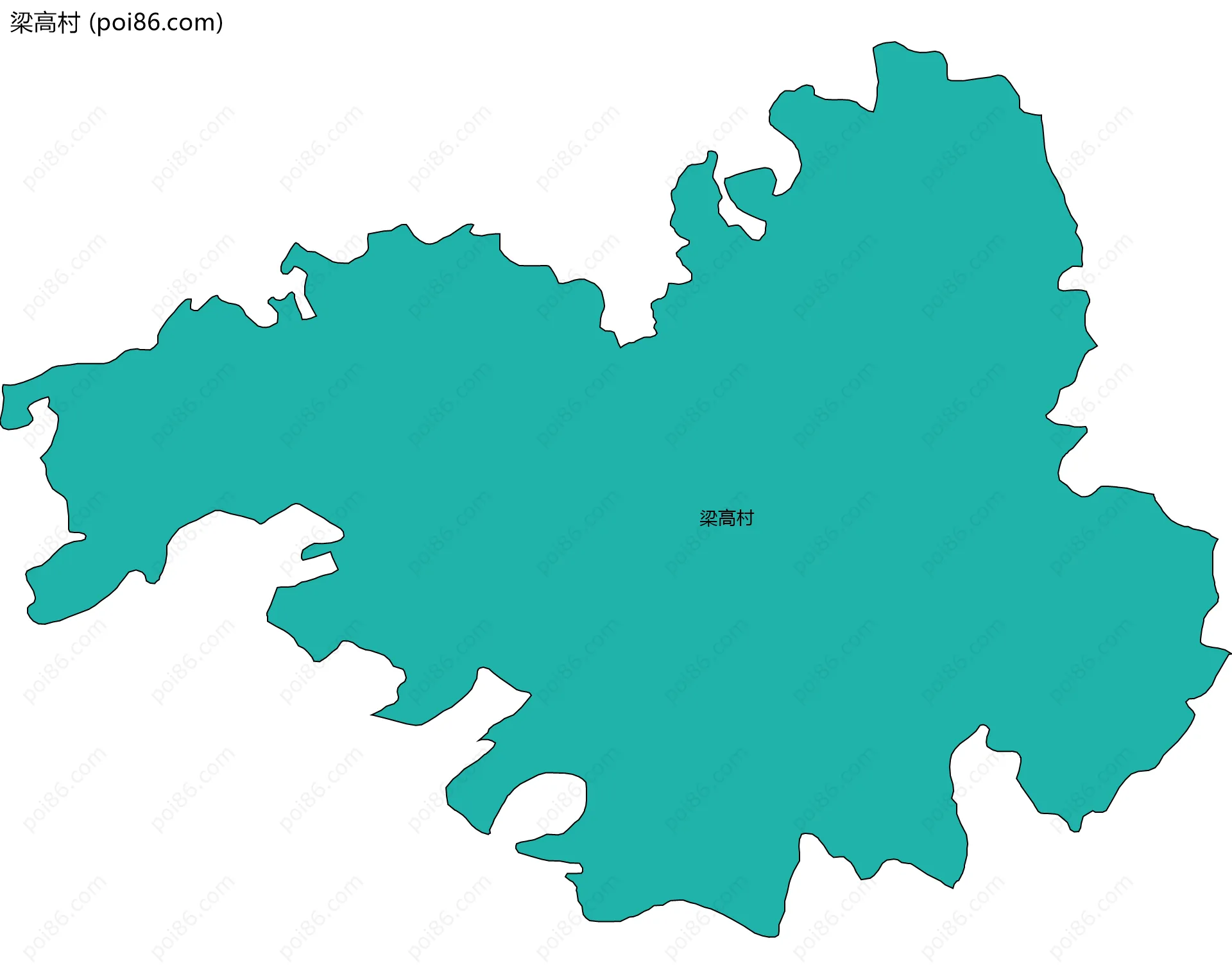 梁高村边界地图