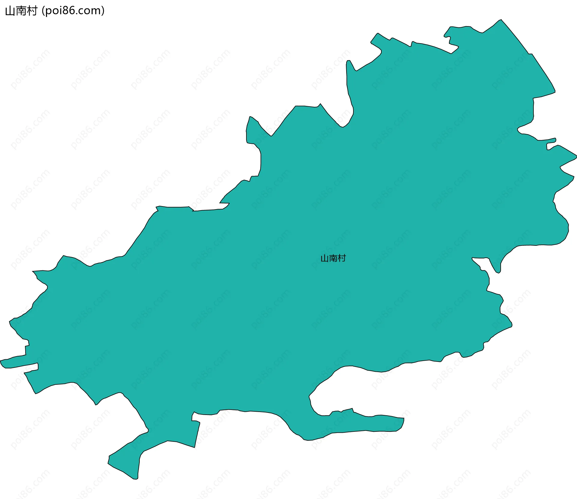 山南村边界地图