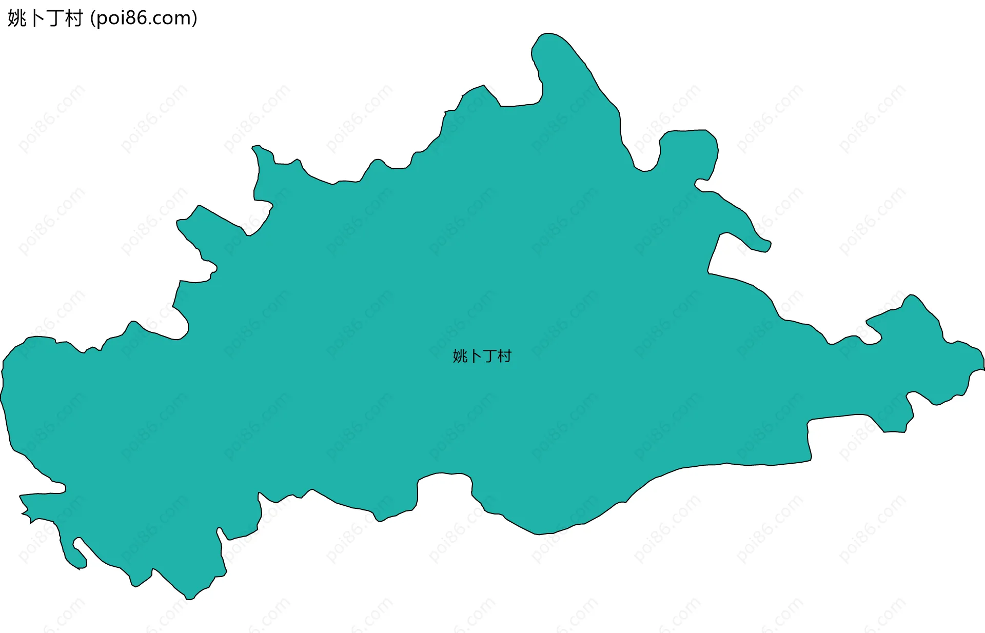 姚卜丁村边界地图