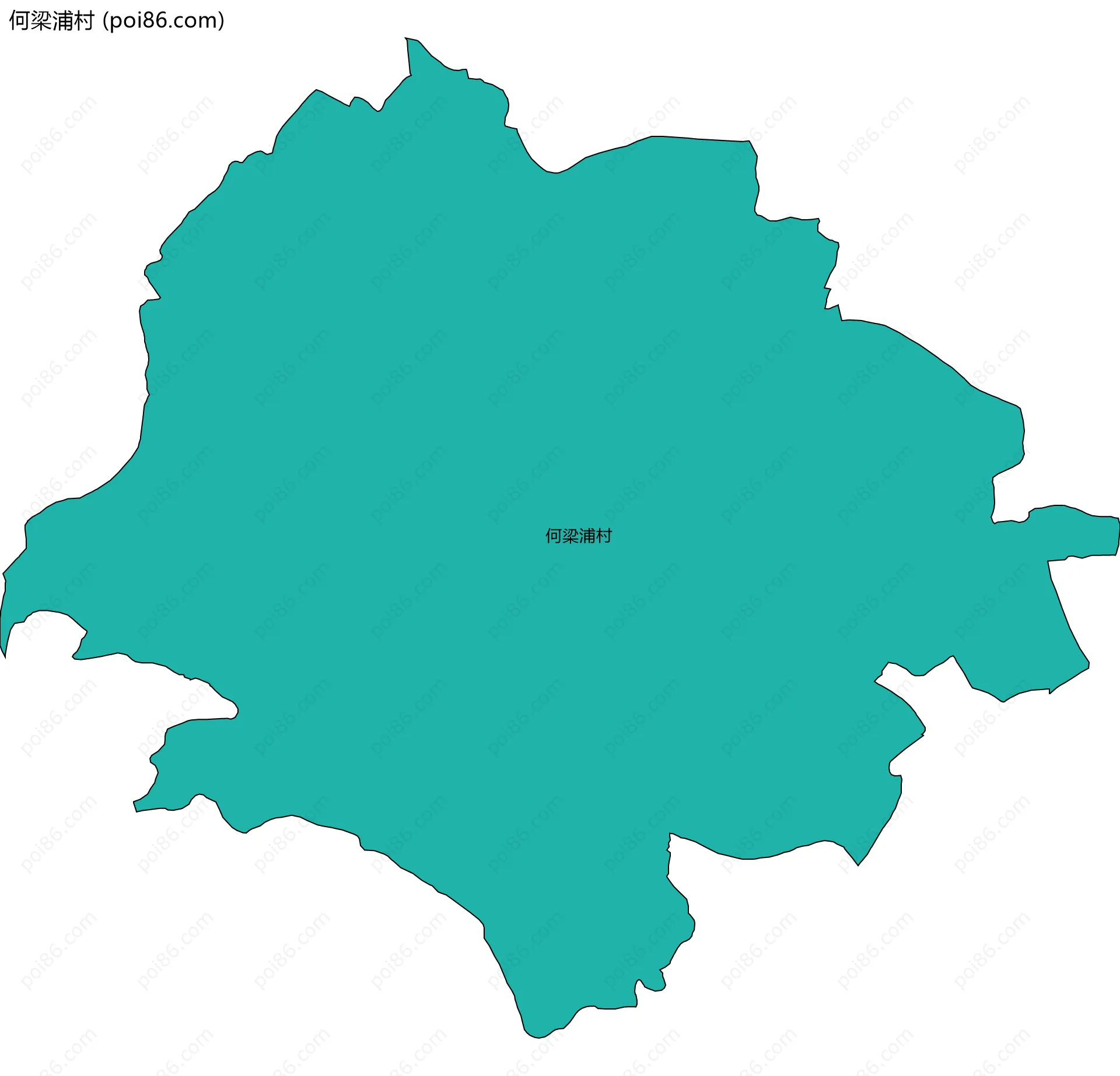 何梁浦村边界地图