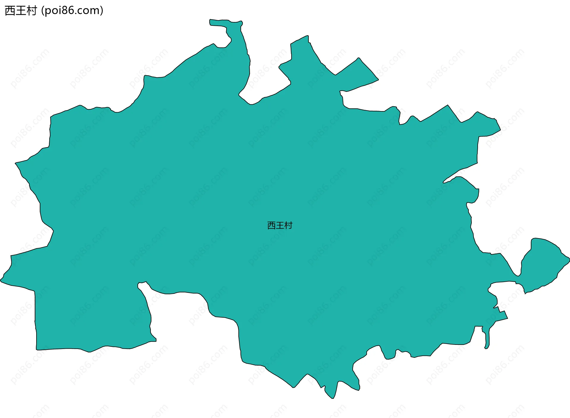 西王村边界地图