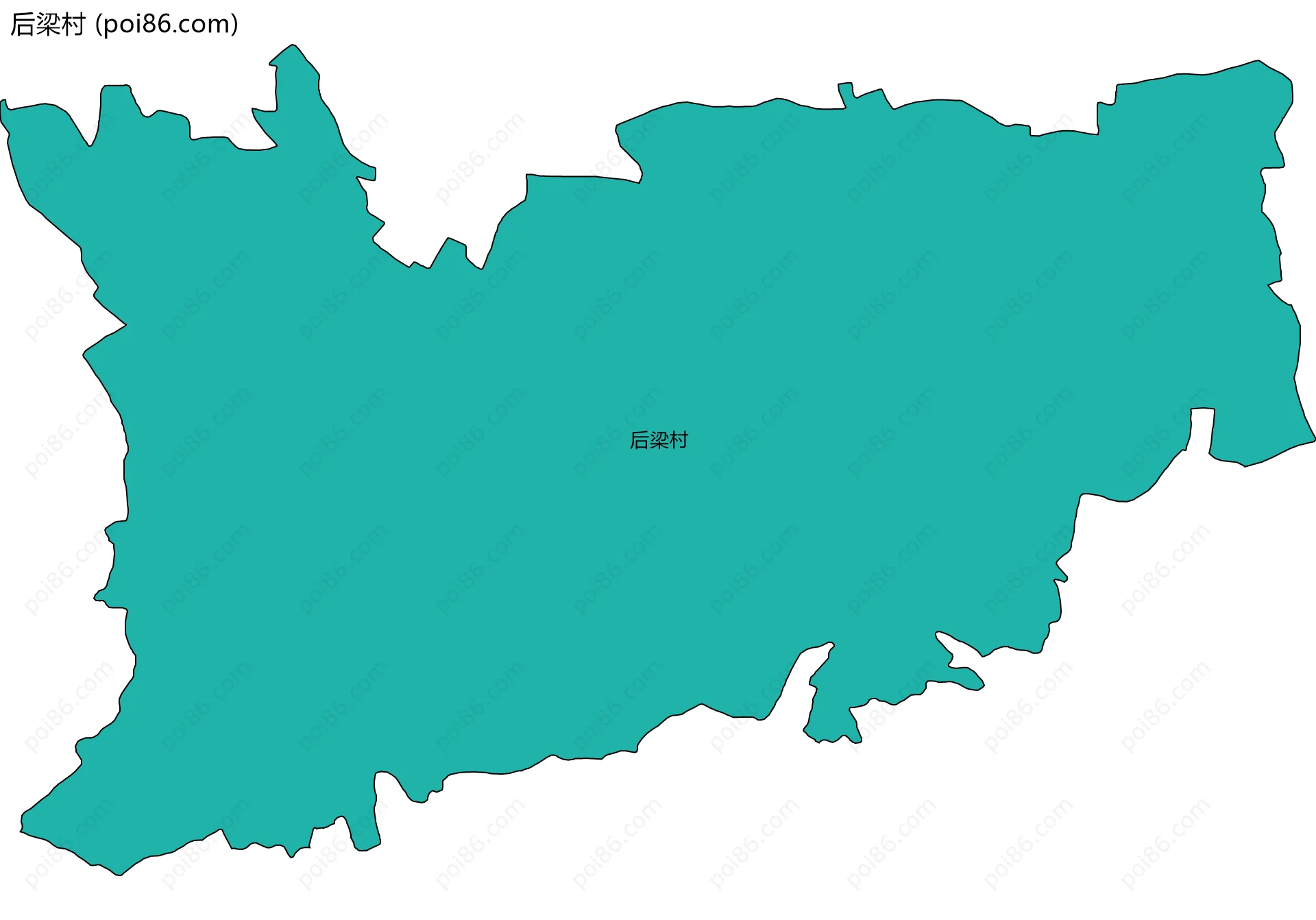后梁村边界地图