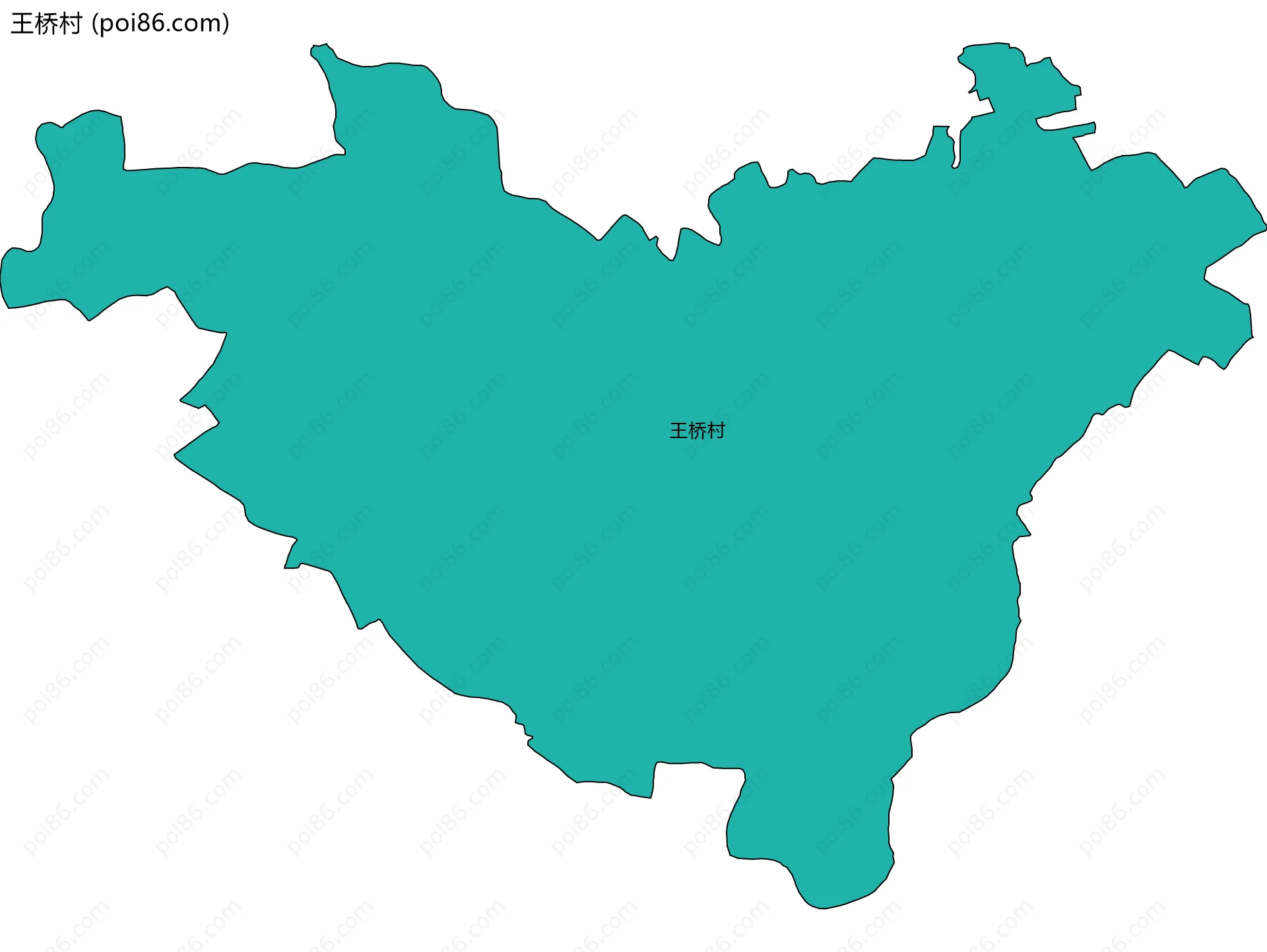 王桥村边界地图