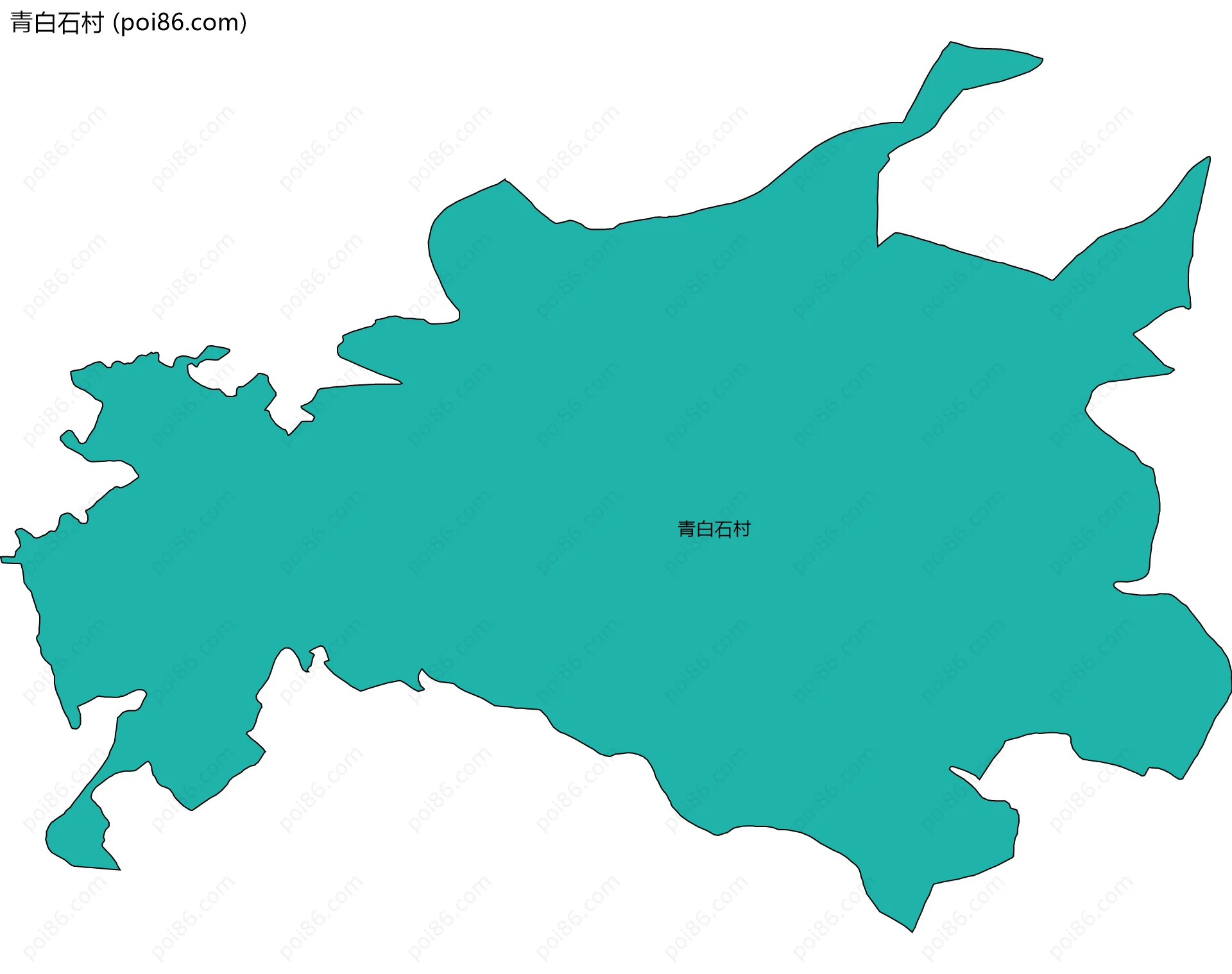 青白石村边界地图