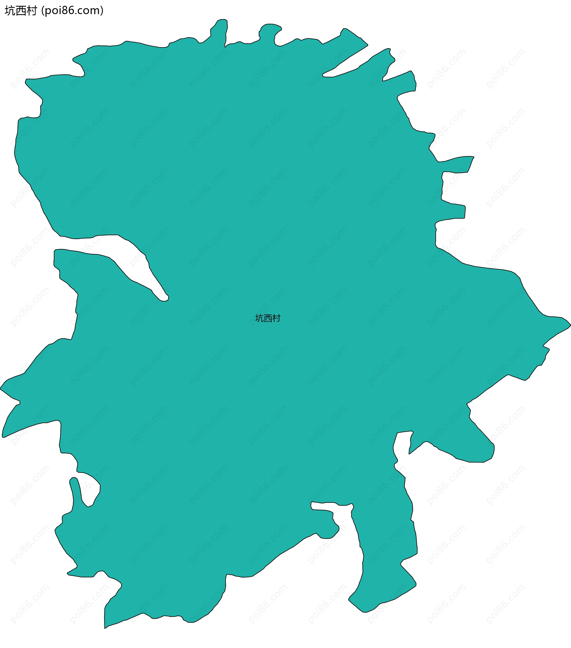 坑西村边界地图