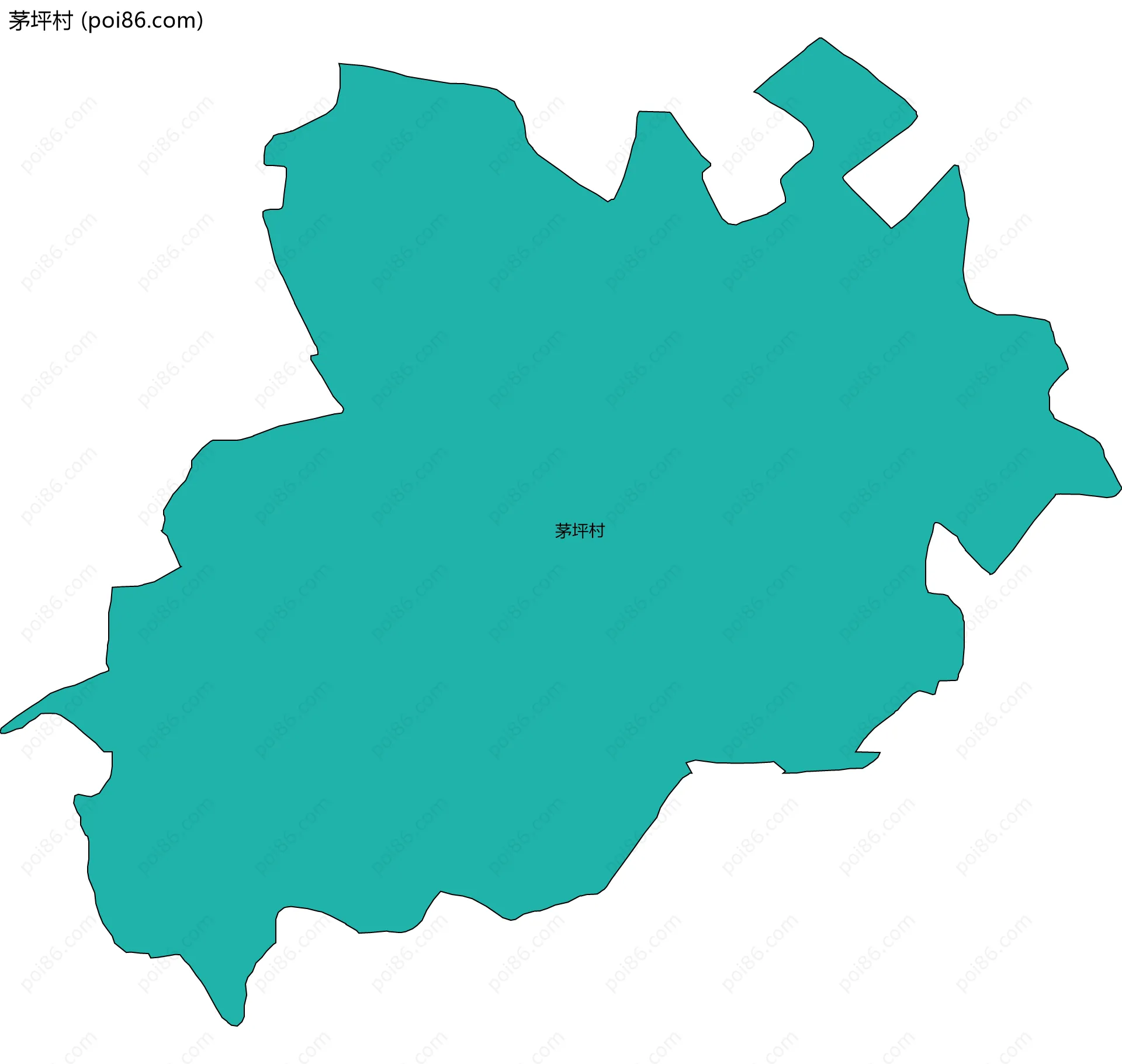 茅坪村边界地图