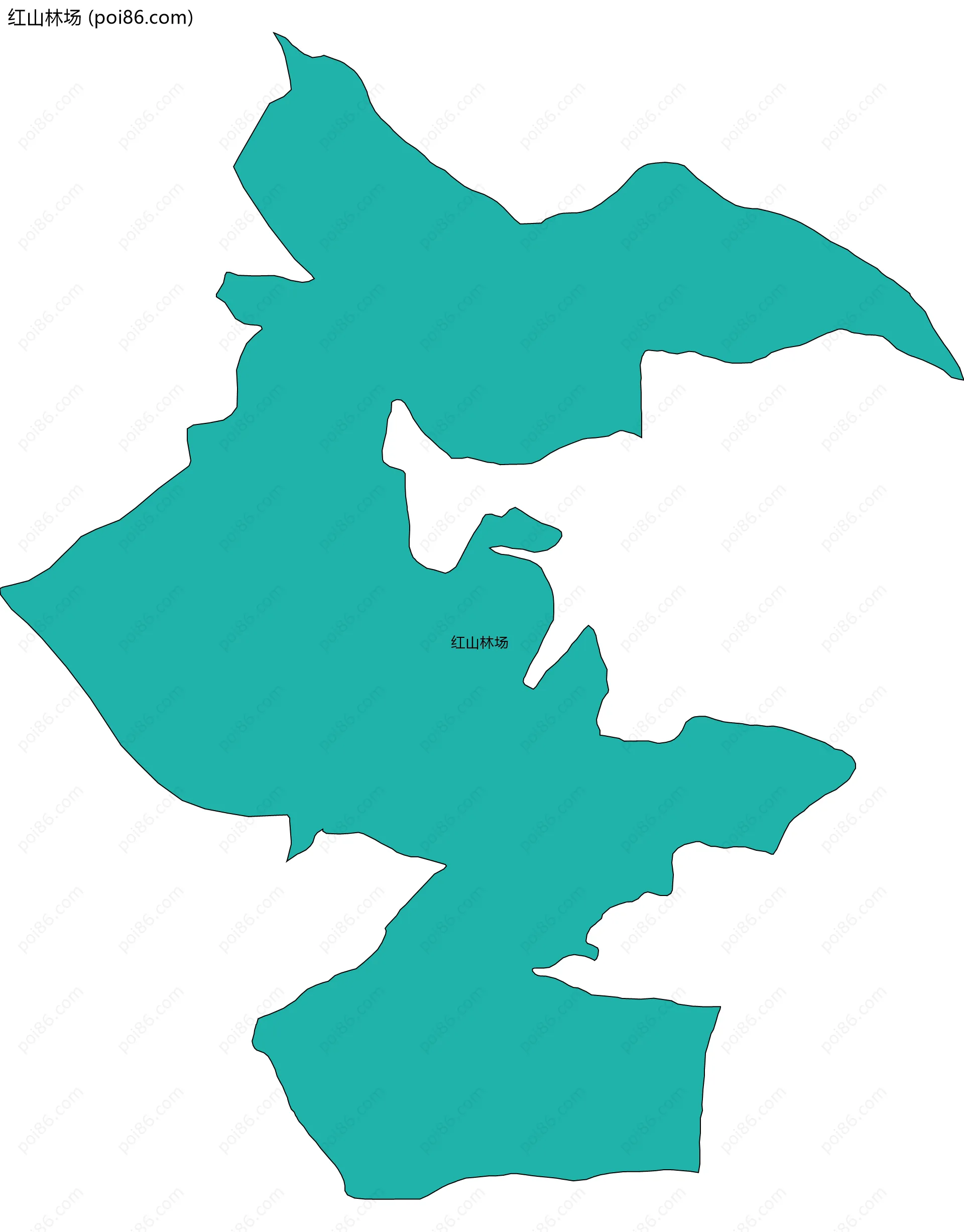 红山林场边界地图