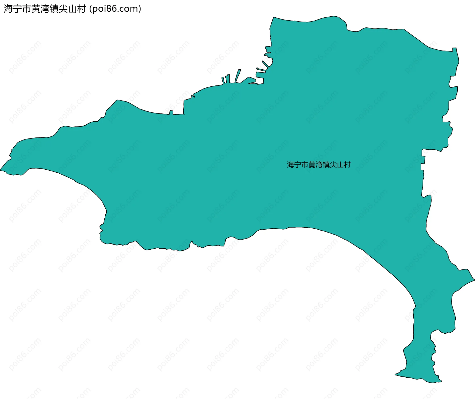 海宁市黄湾镇尖山村边界地图