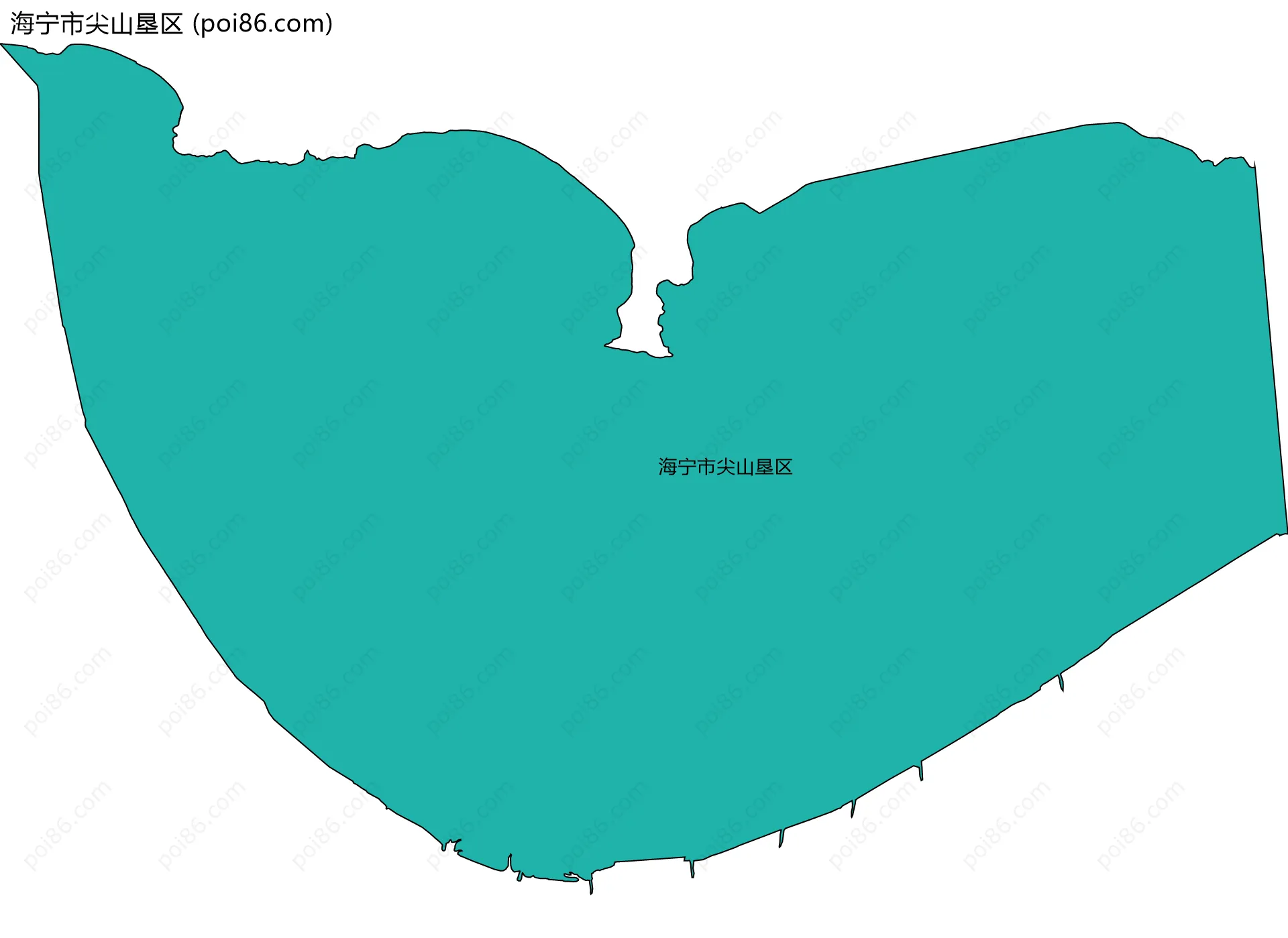海宁市尖山垦区边界地图