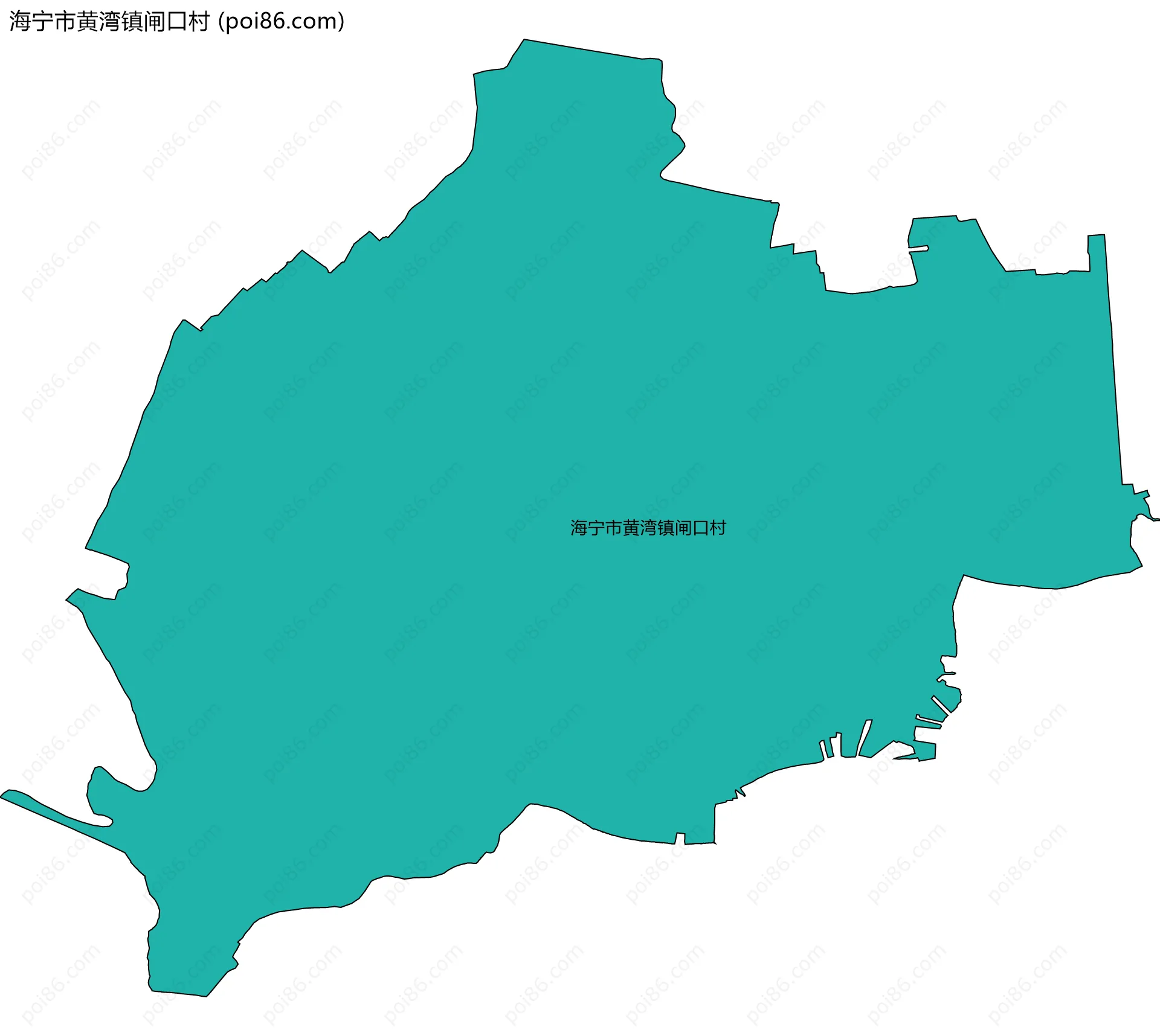 海宁市黄湾镇闸口村边界地图
