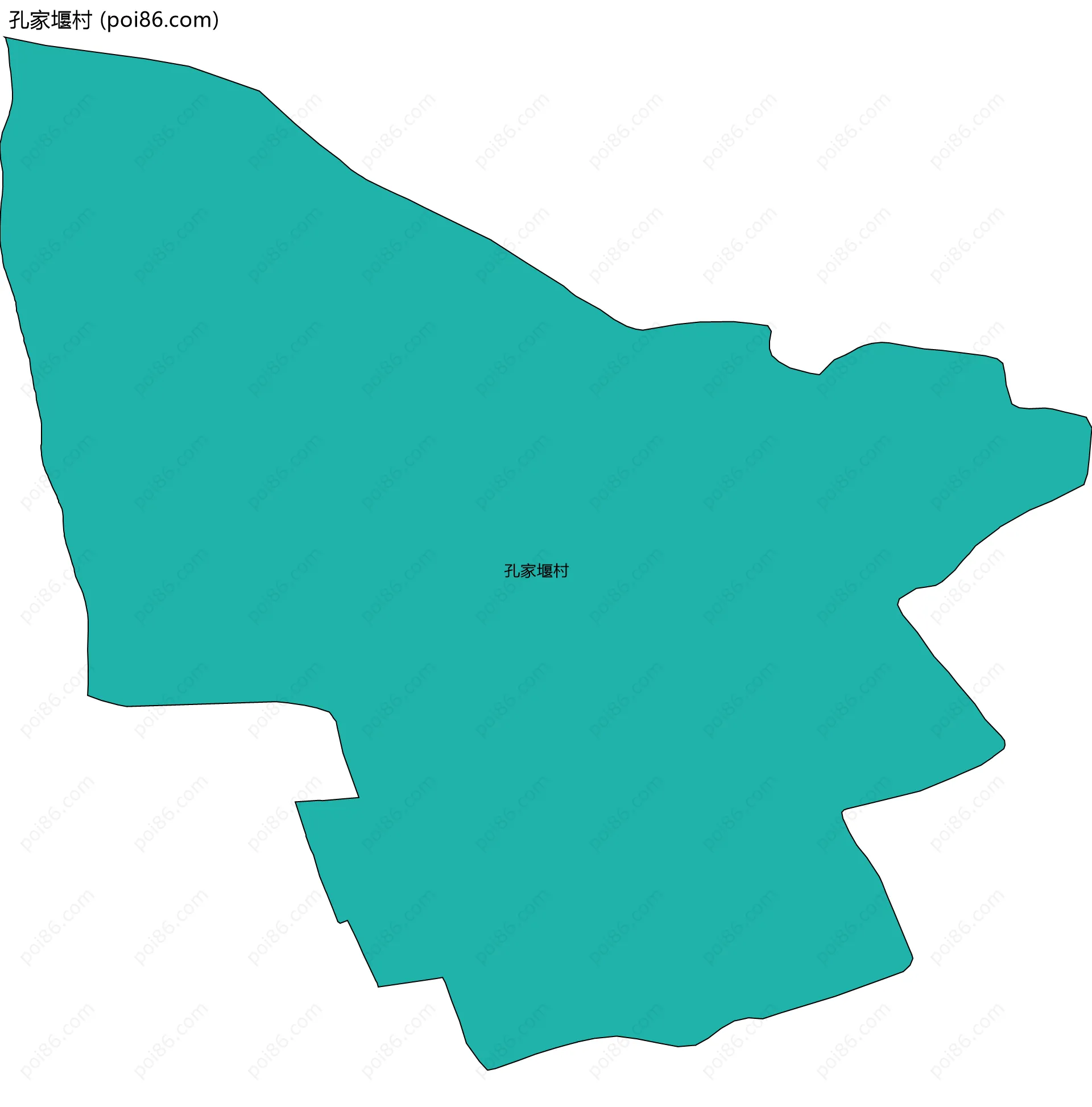孔家堰村边界地图
