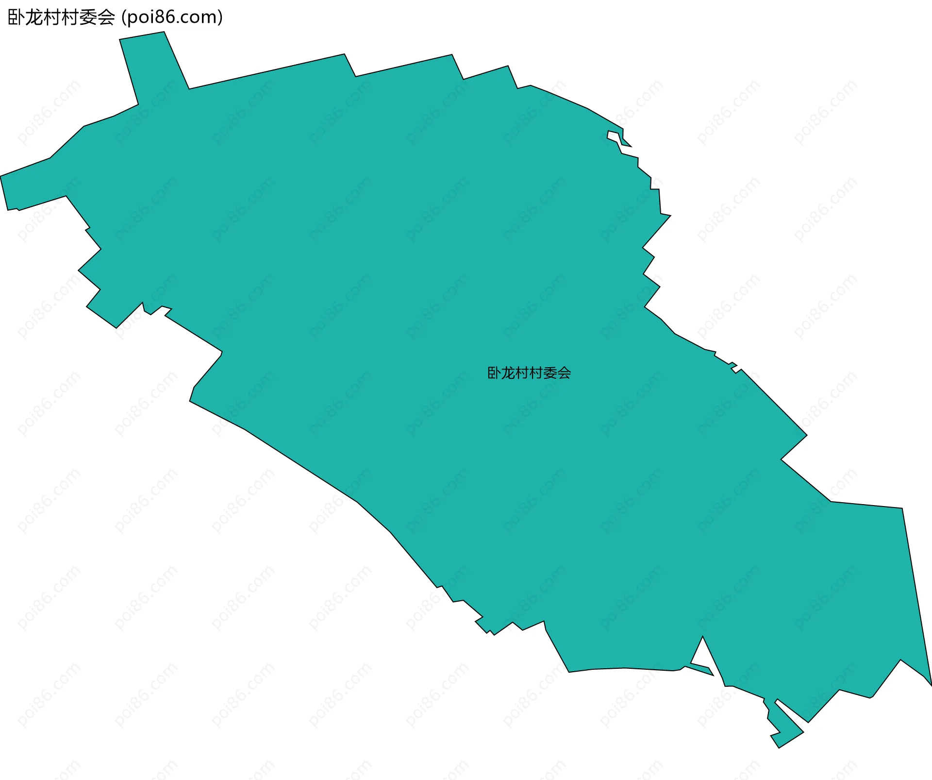 卧龙村村委会边界地图