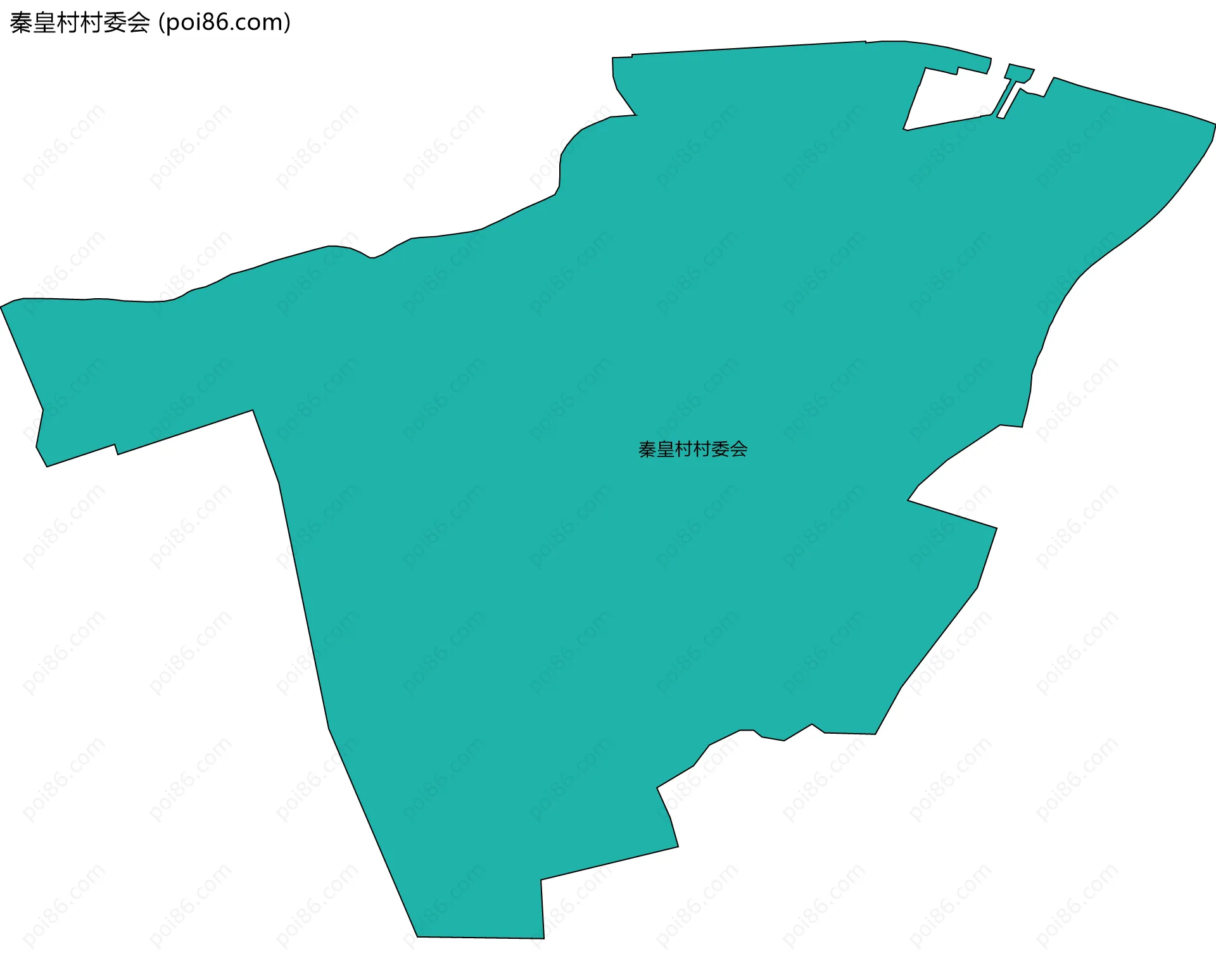 秦皇村村委会边界地图