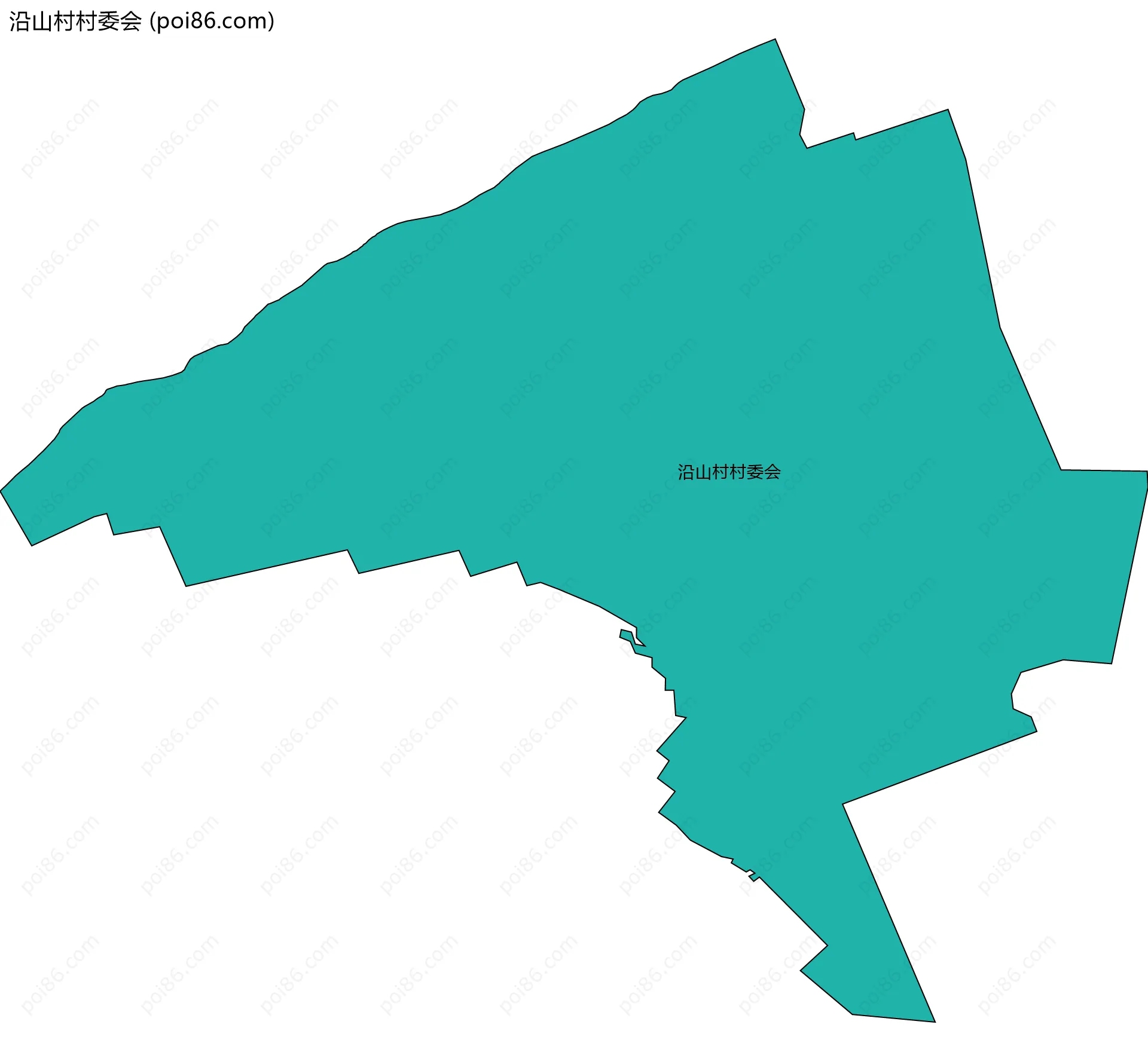 沿山村村委会边界地图