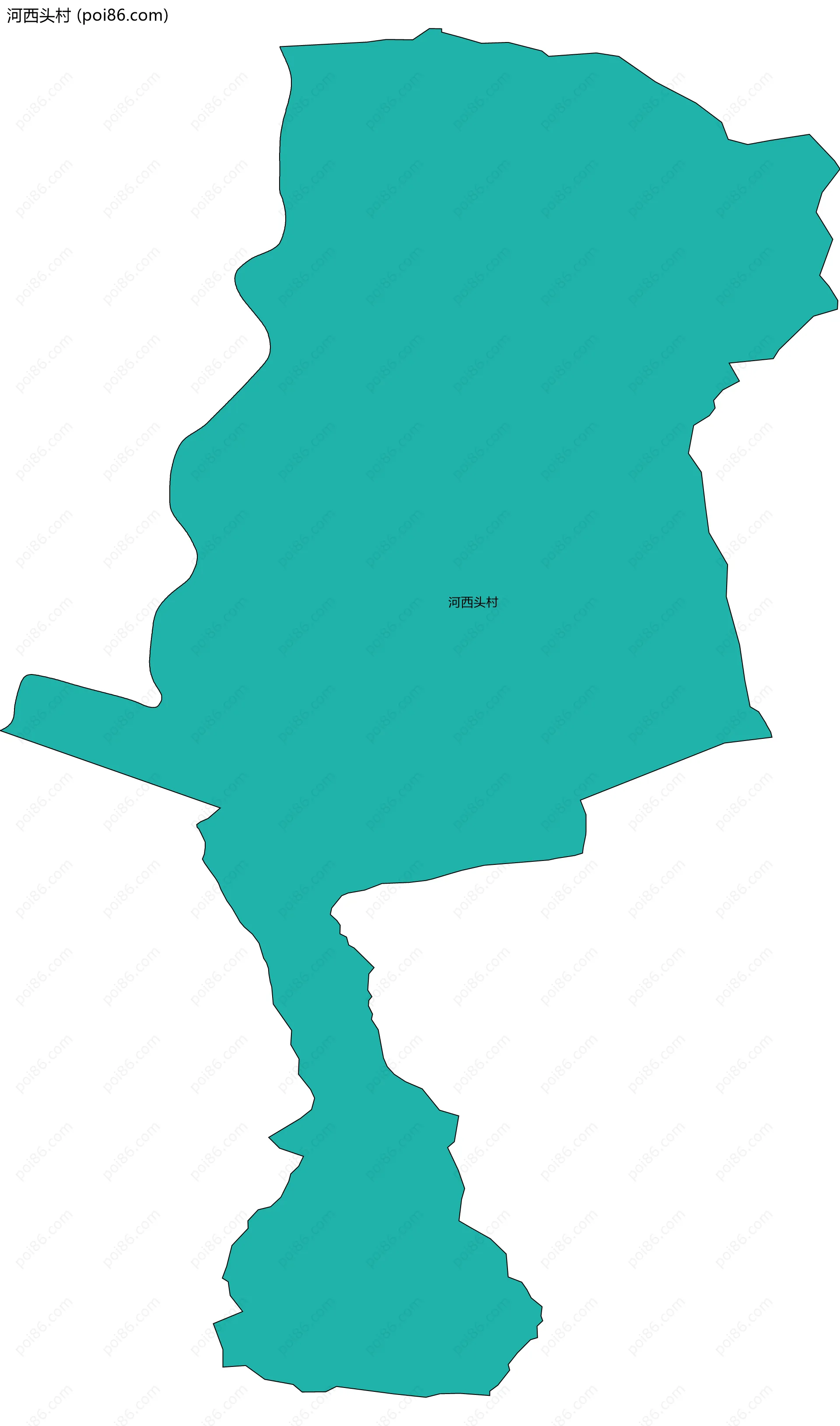 河西头村边界地图