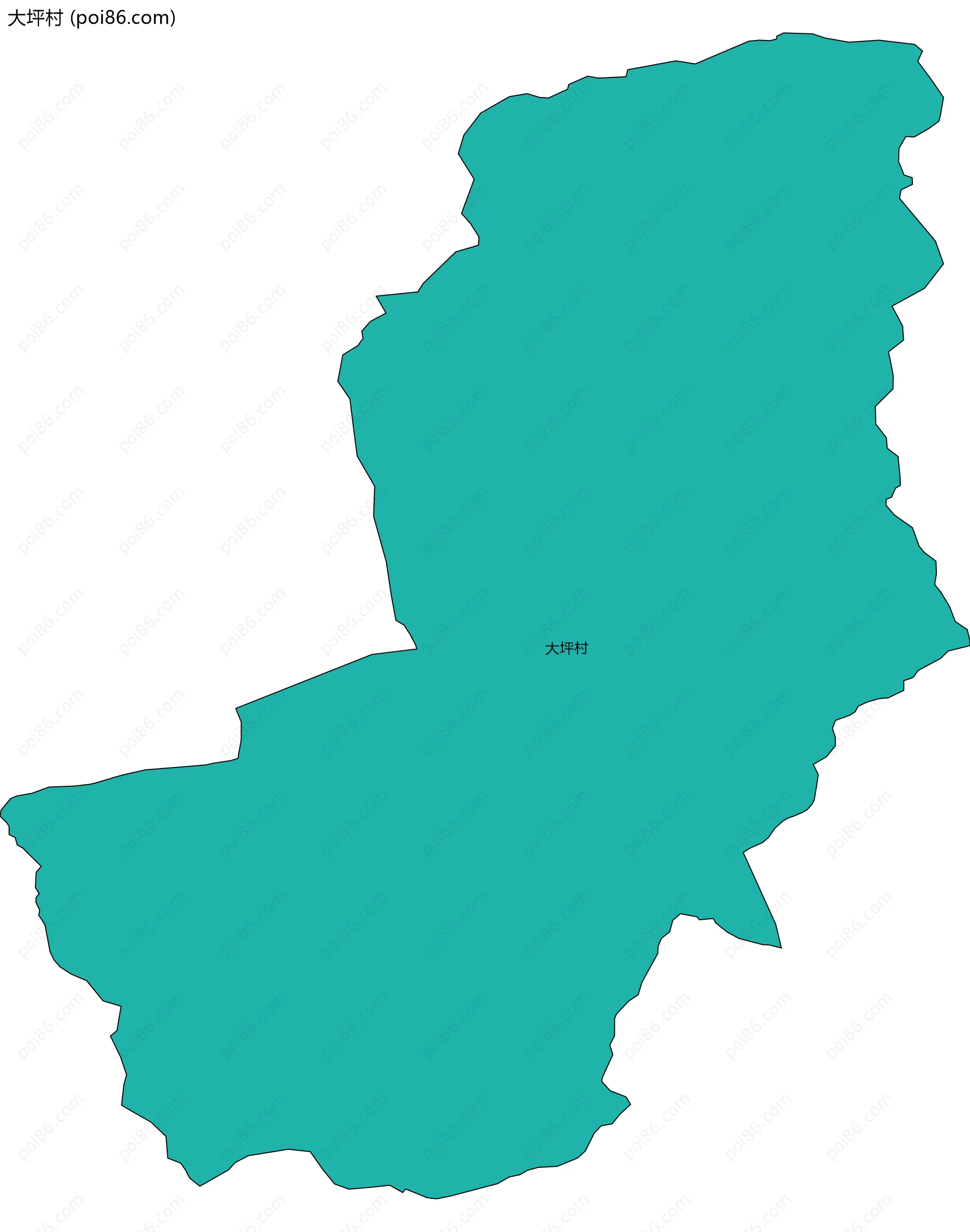 大坪村边界地图