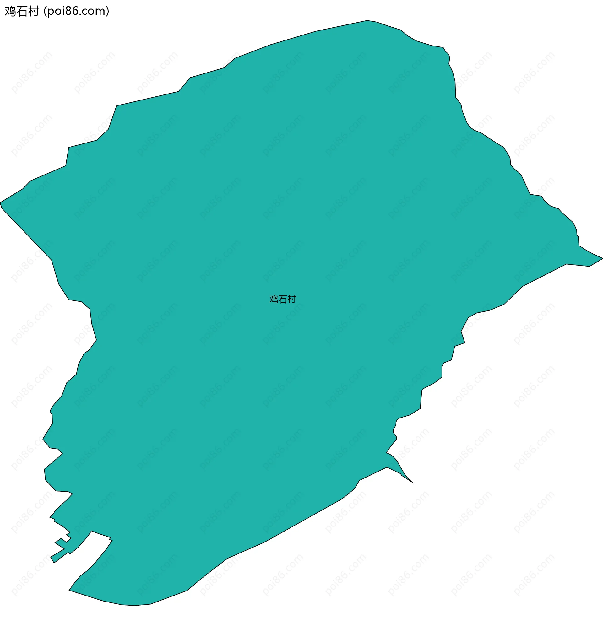 鸡石村边界地图