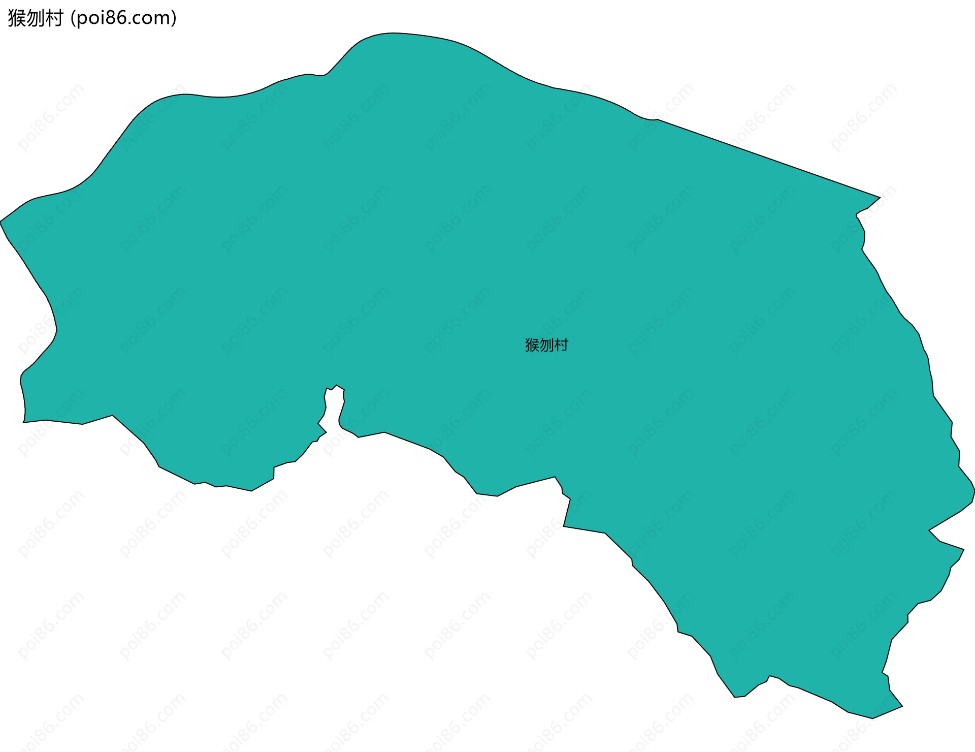 猴刎村边界地图