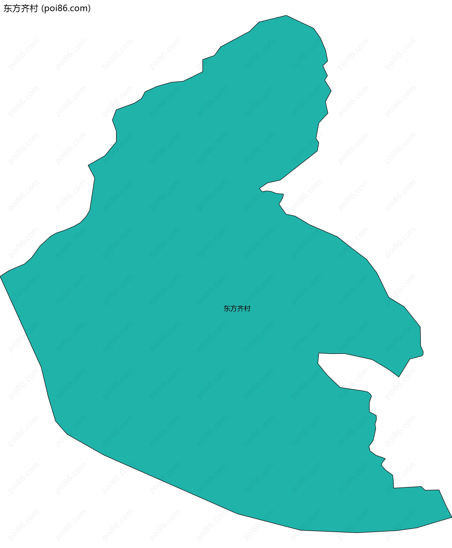 东方齐村边界地图