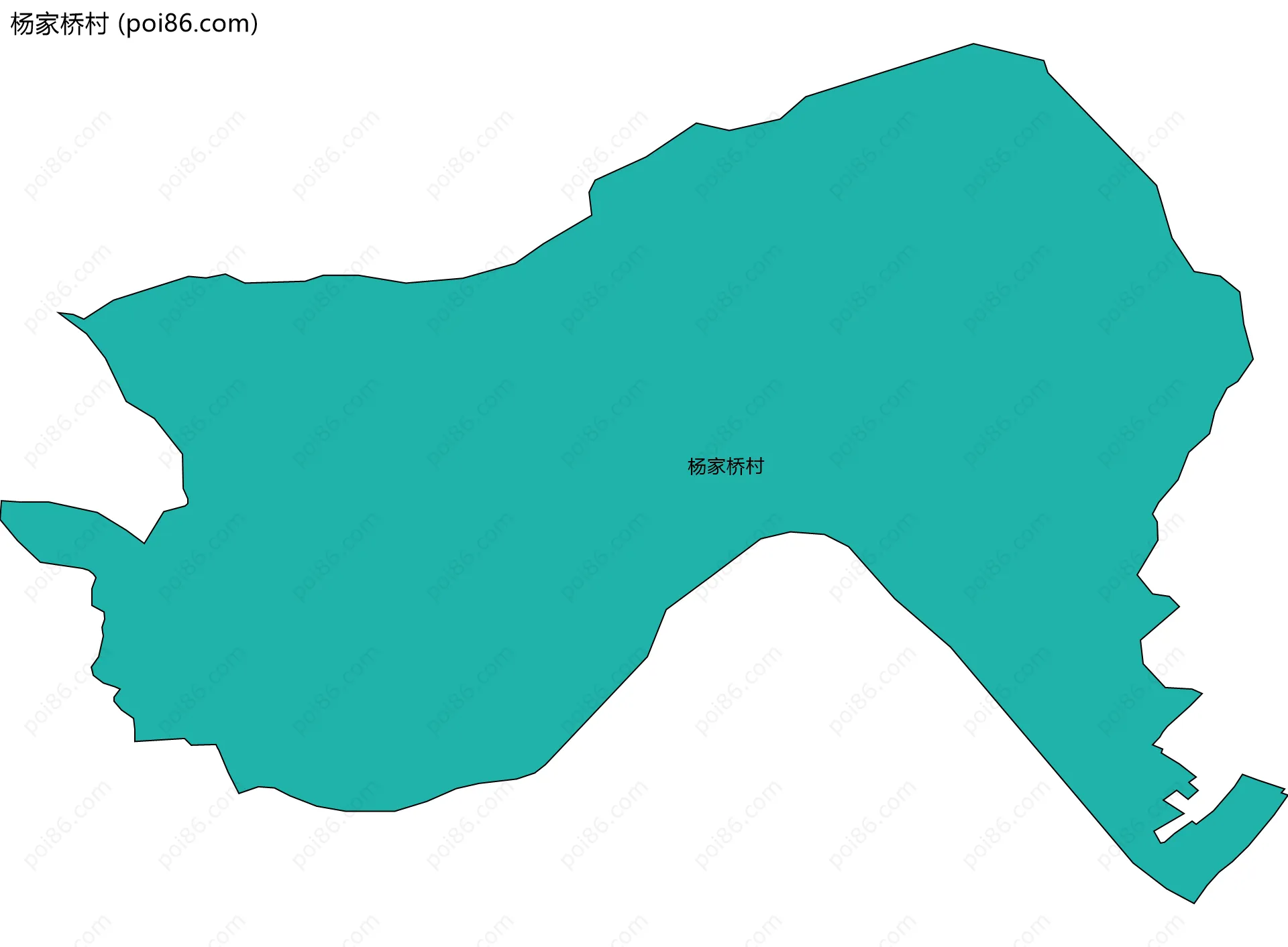 杨家桥村边界地图
