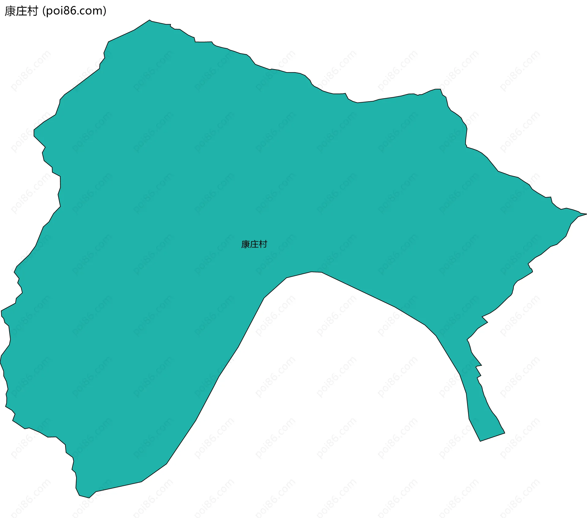 康庄村边界地图