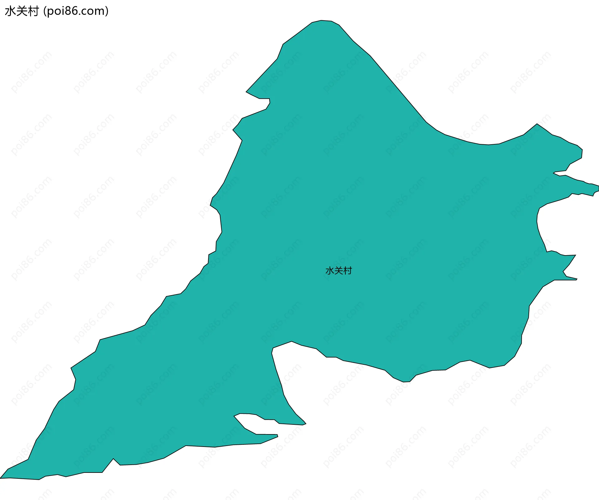 水关村边界地图