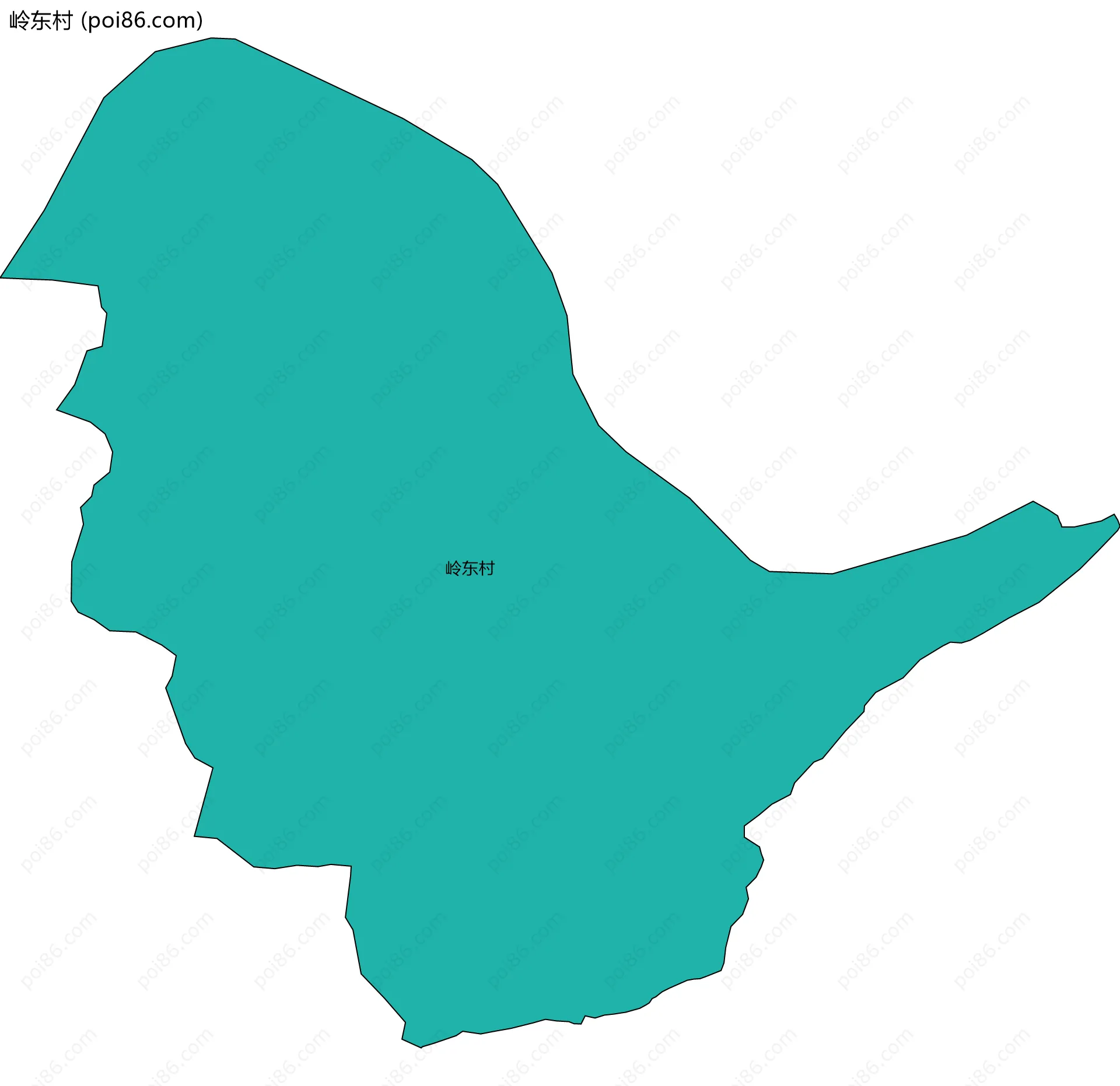 岭东村边界地图