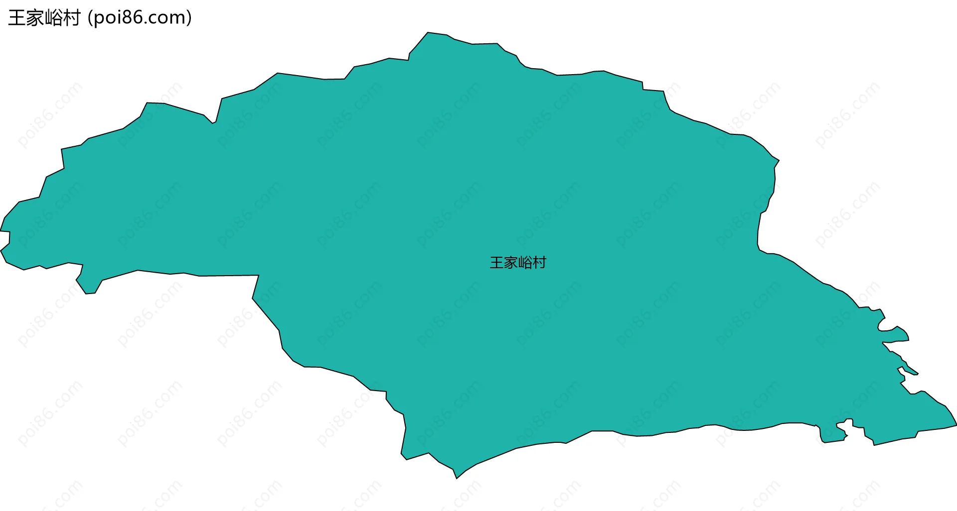 王家峪村边界地图