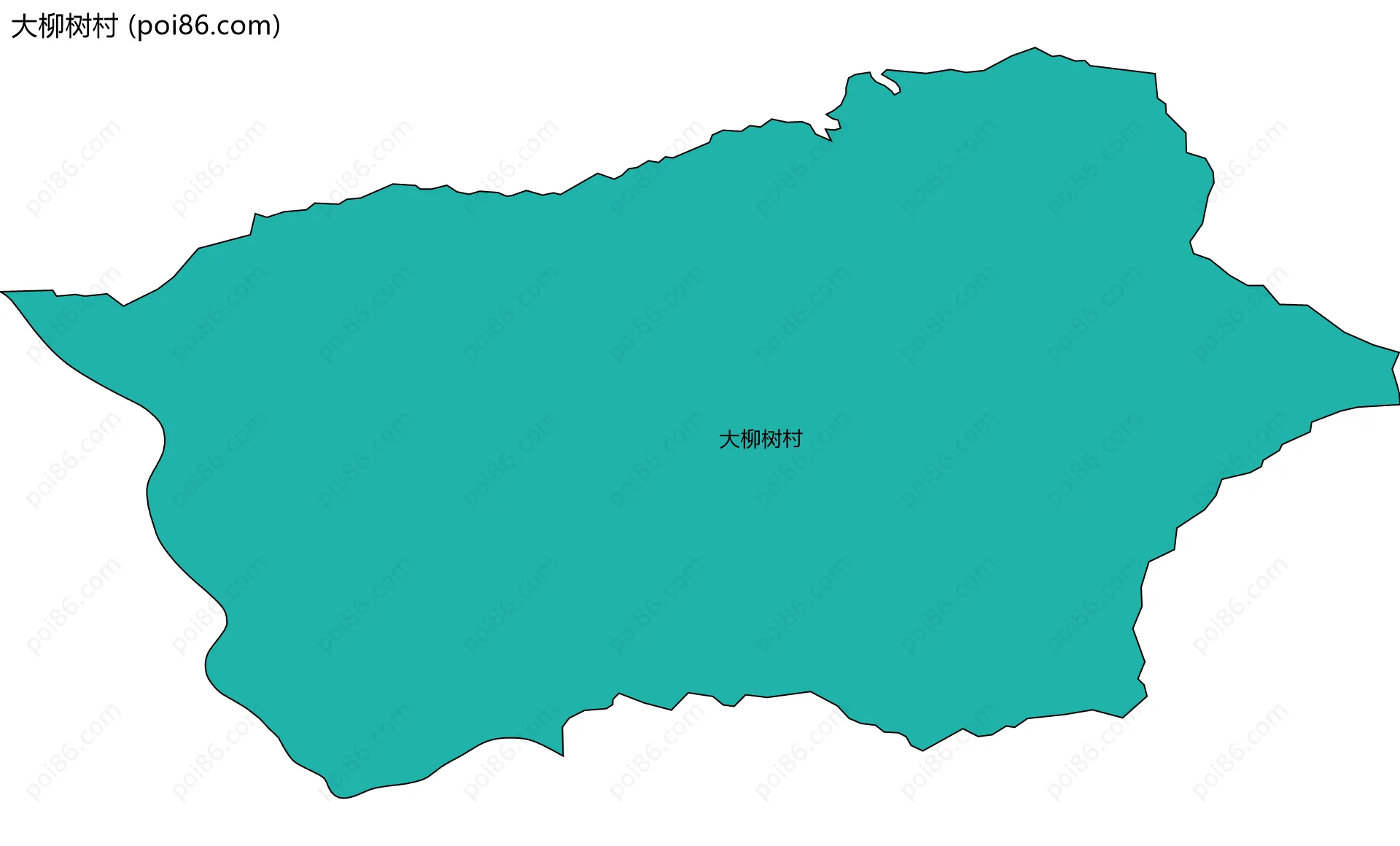 大柳树村边界地图