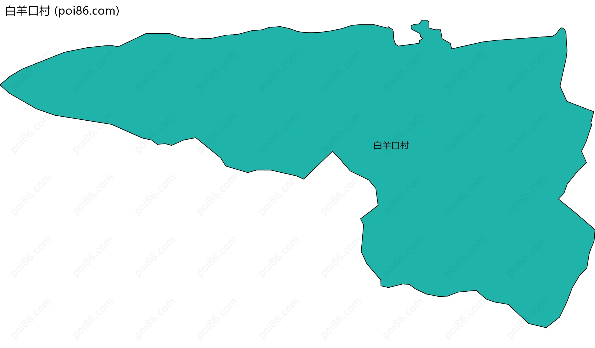 白羊口村边界地图