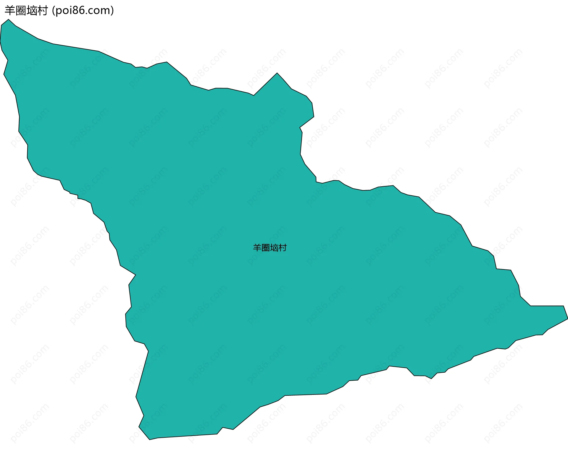 羊圈垴村边界地图