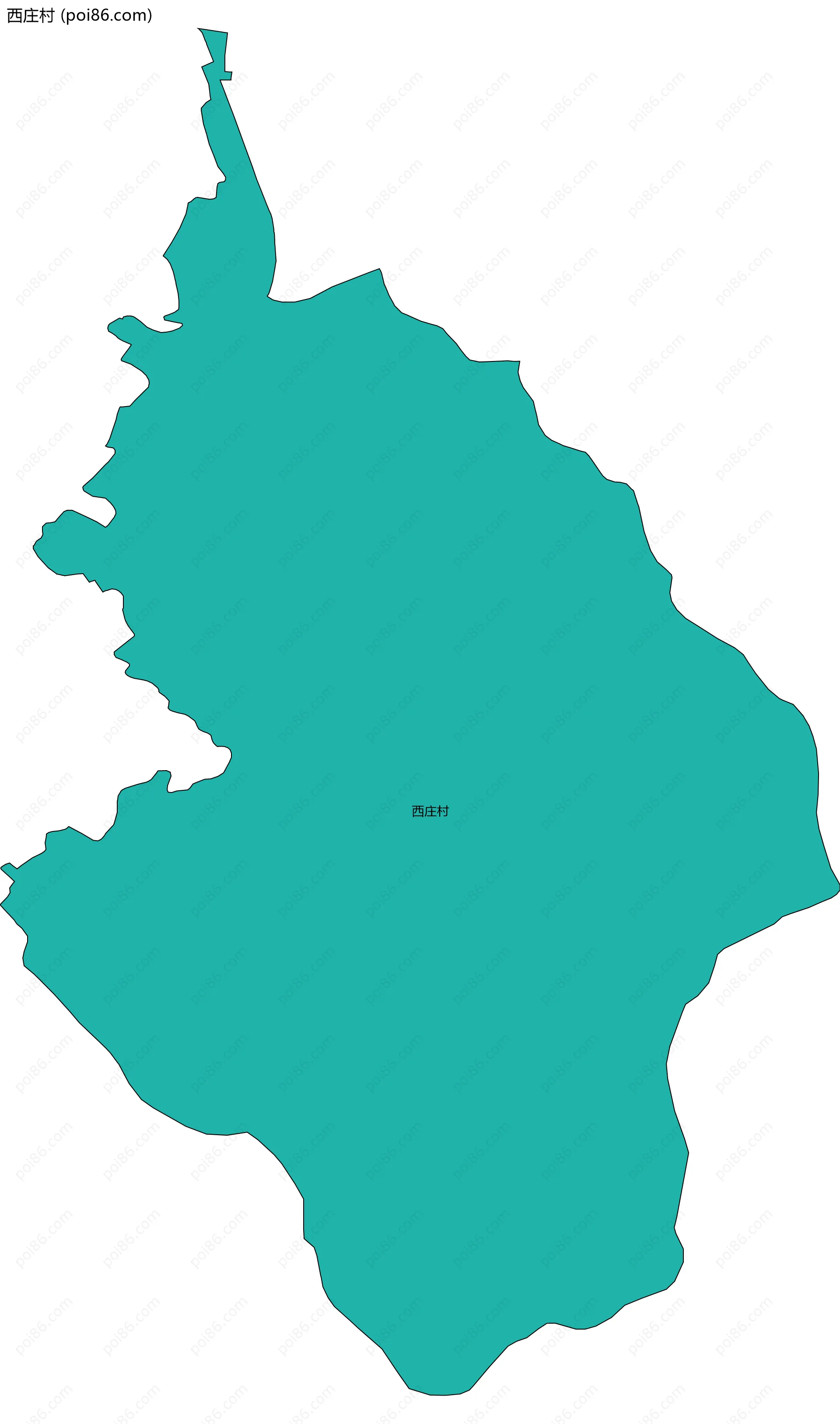 西庄村边界地图