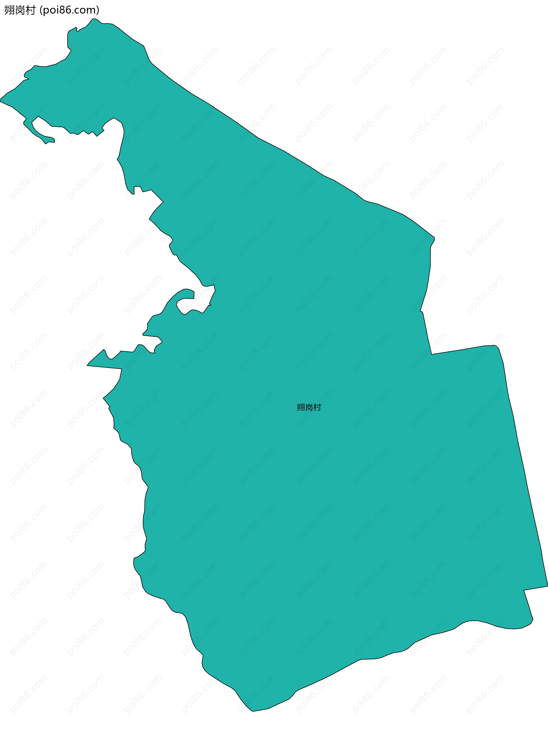 翙岗村边界地图