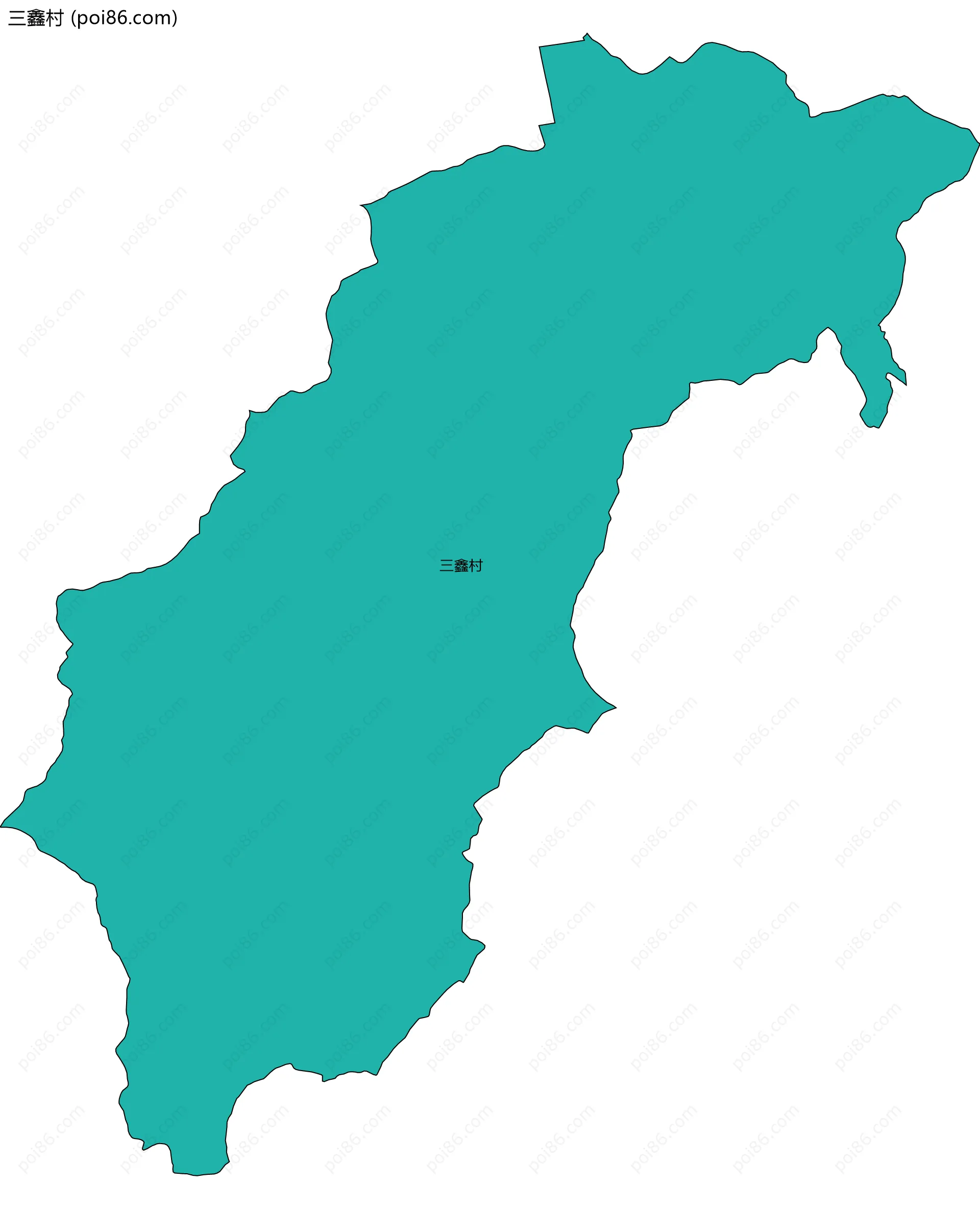 三鑫村边界地图