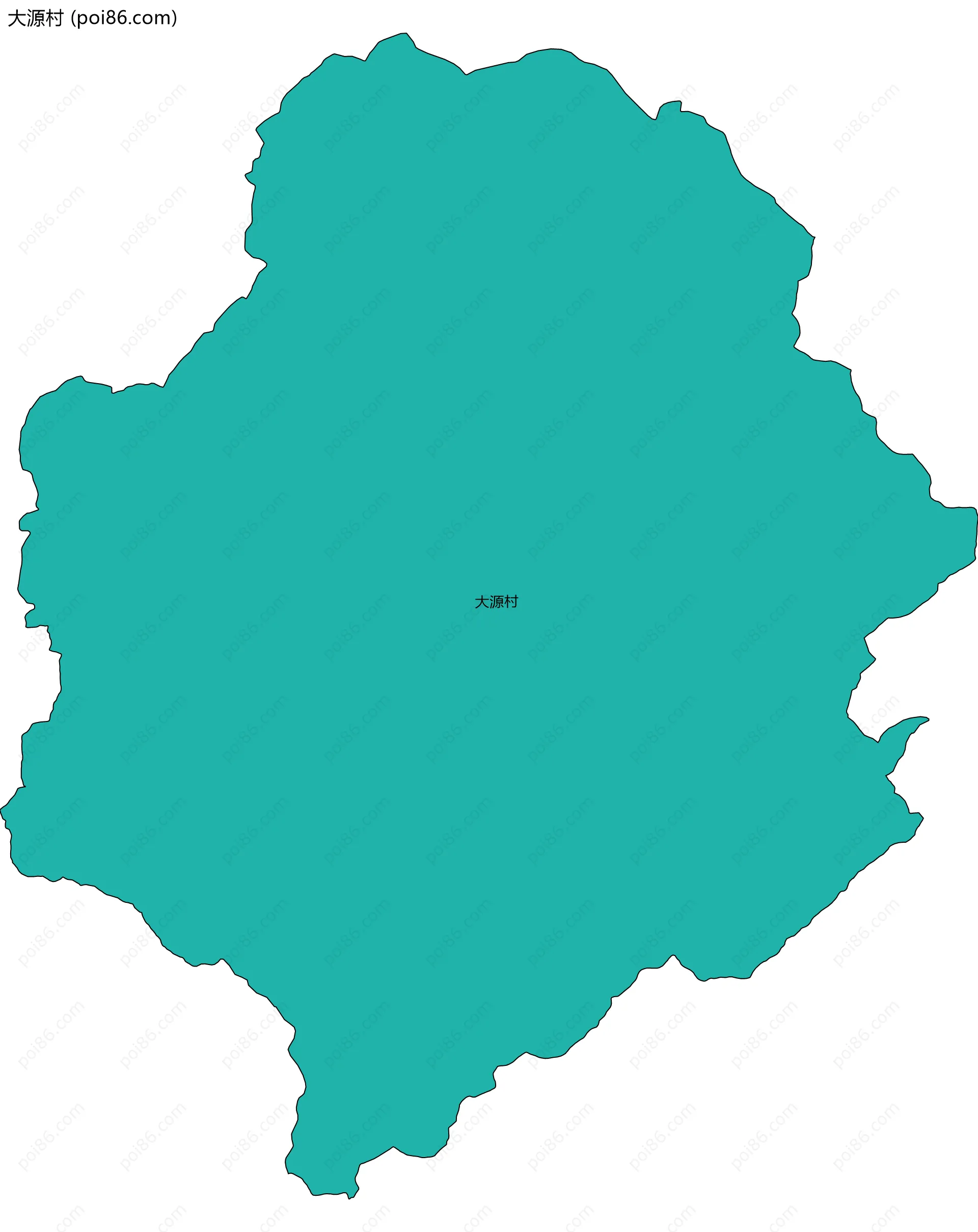 大源村边界地图