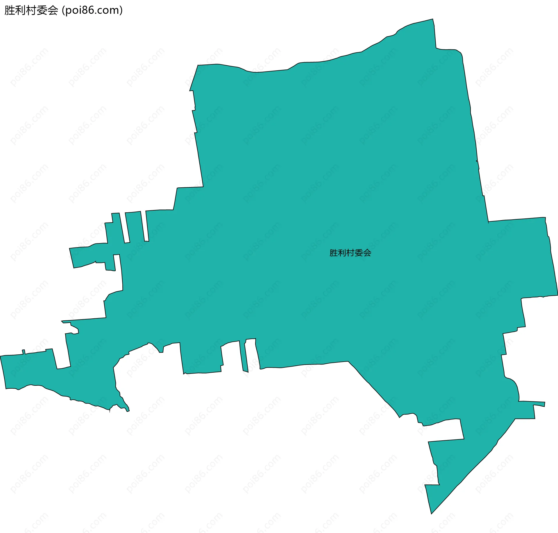 胜利村委会边界地图