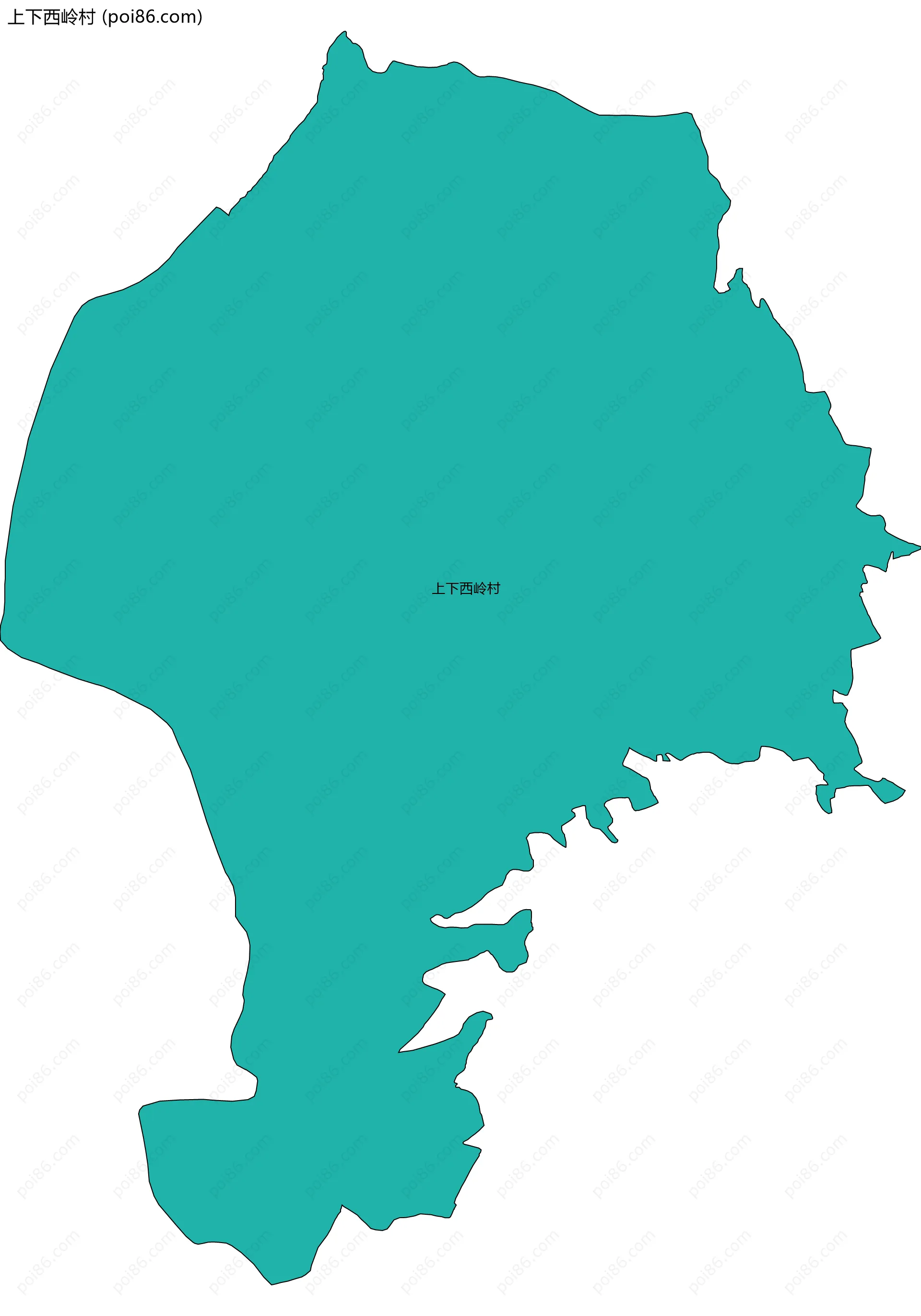 上下西岭村边界地图