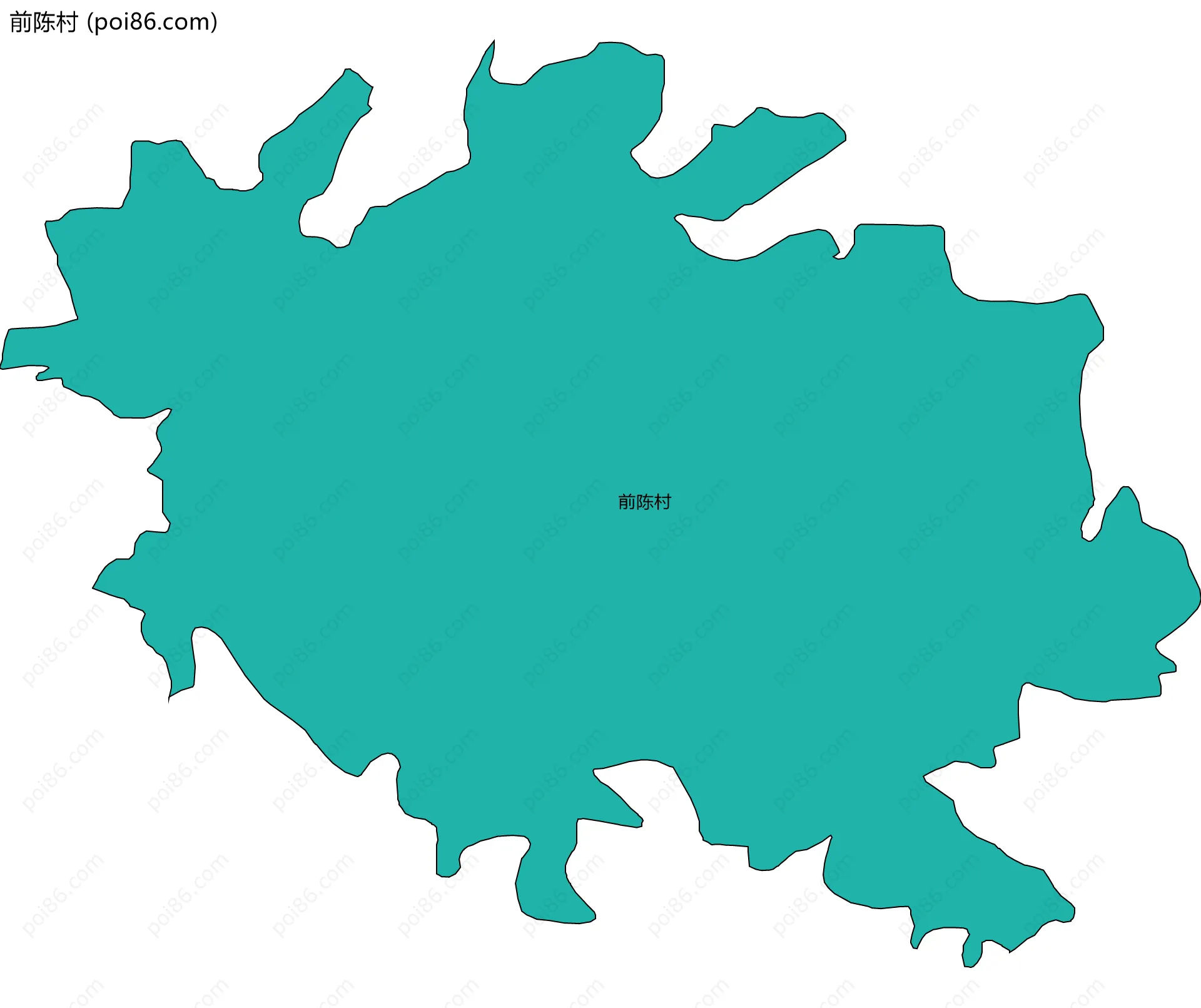 前陈村边界地图