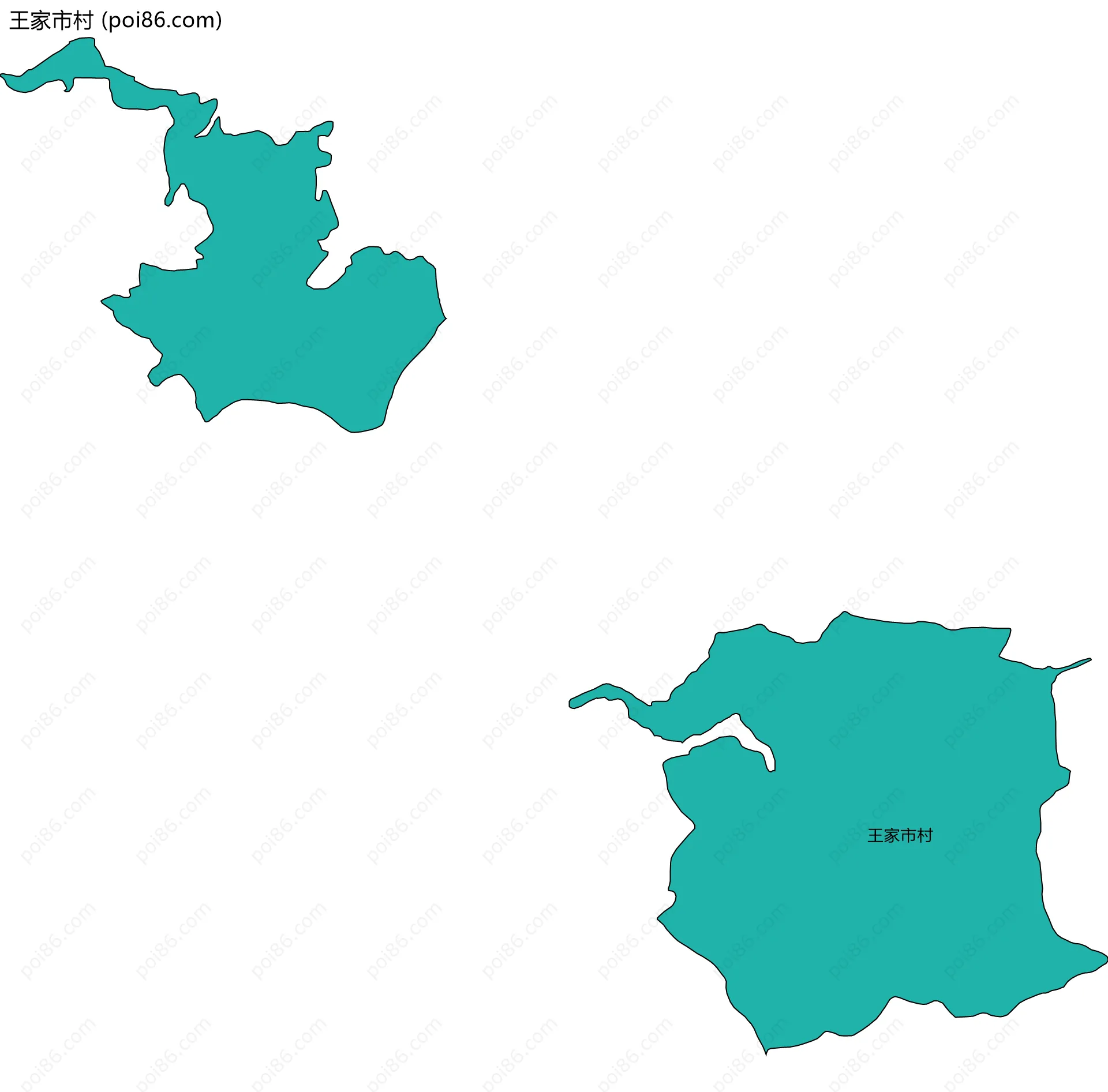 王家市村边界地图