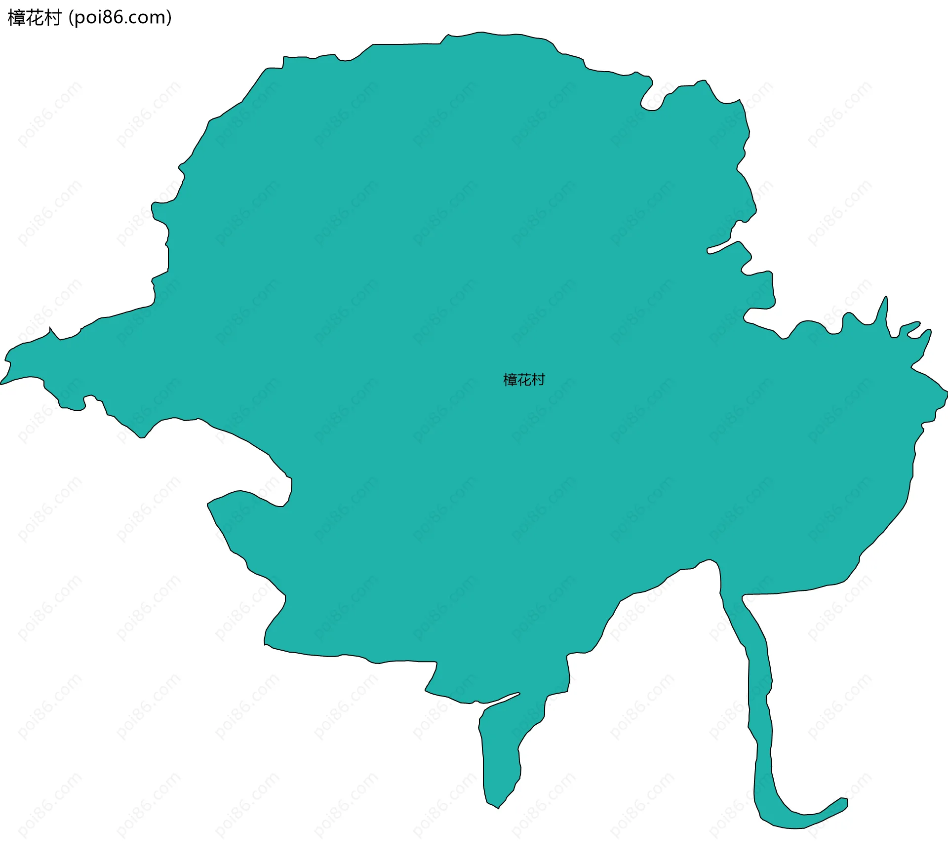 樟花村边界地图