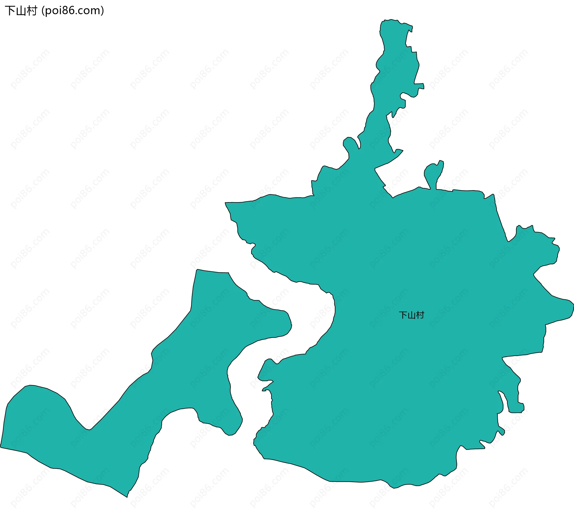 下山村边界地图
