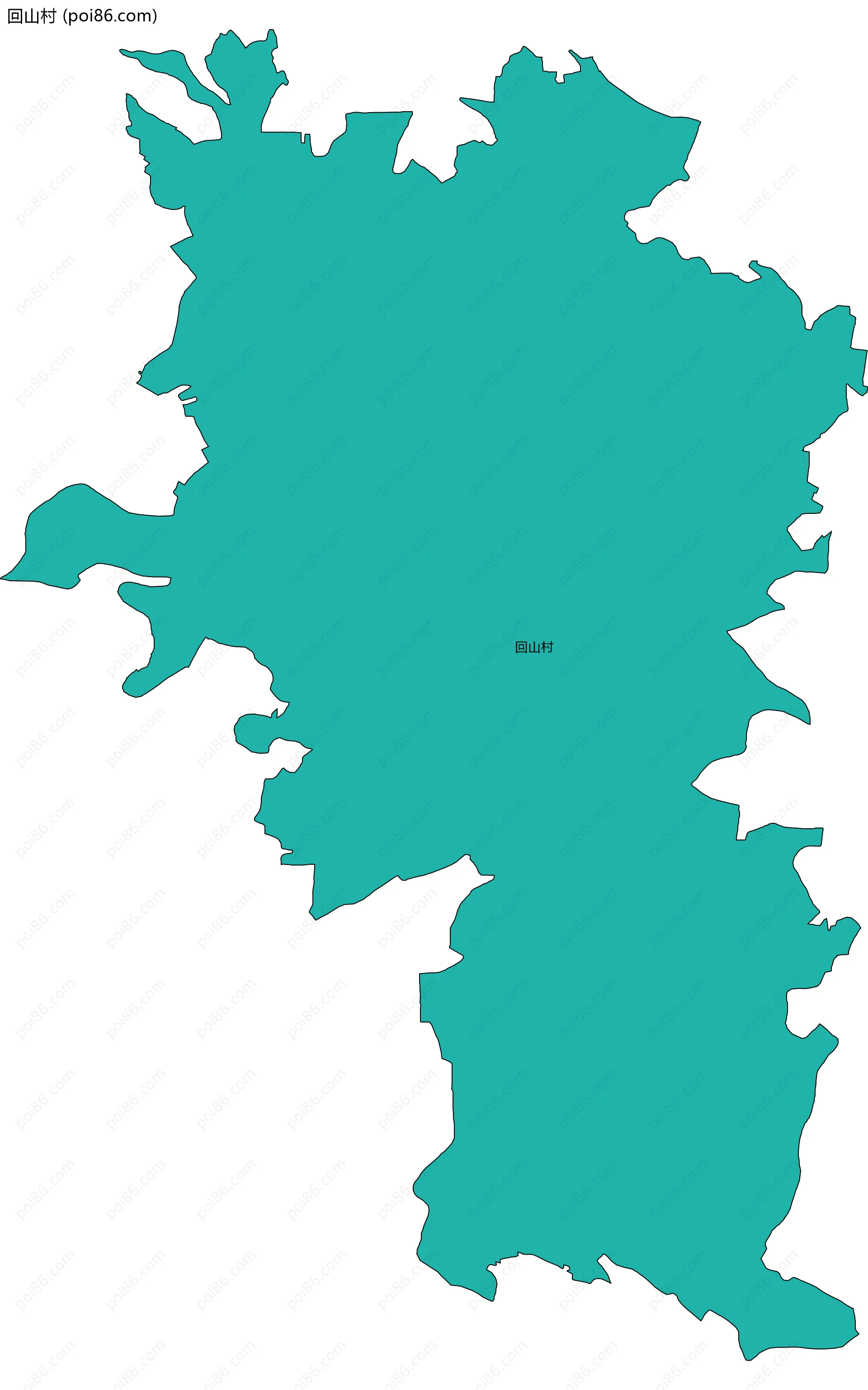 回山村边界地图