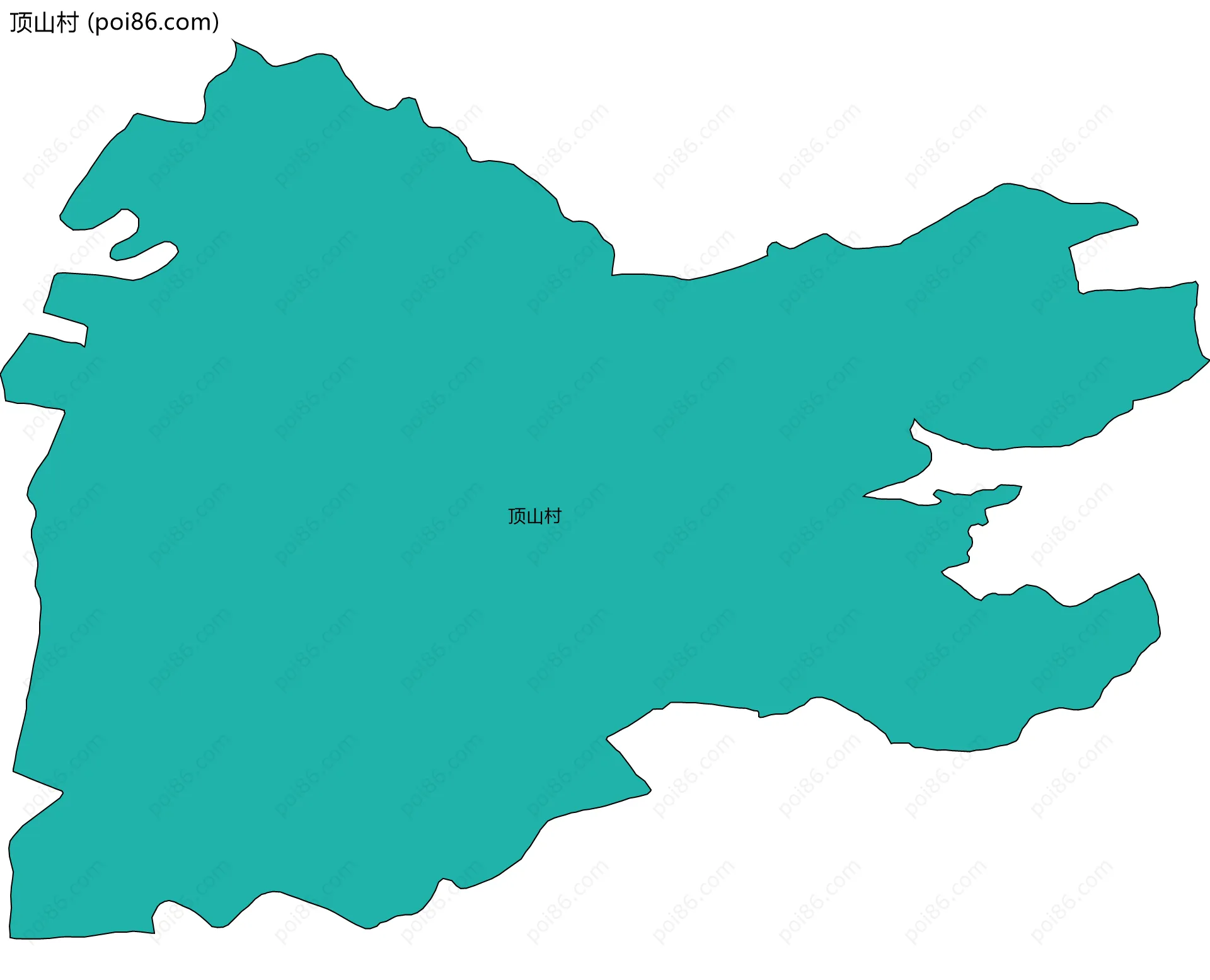 顶山村边界地图