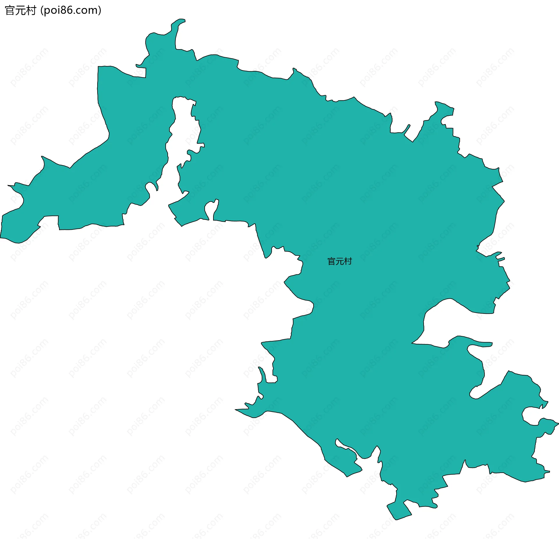 官元村边界地图