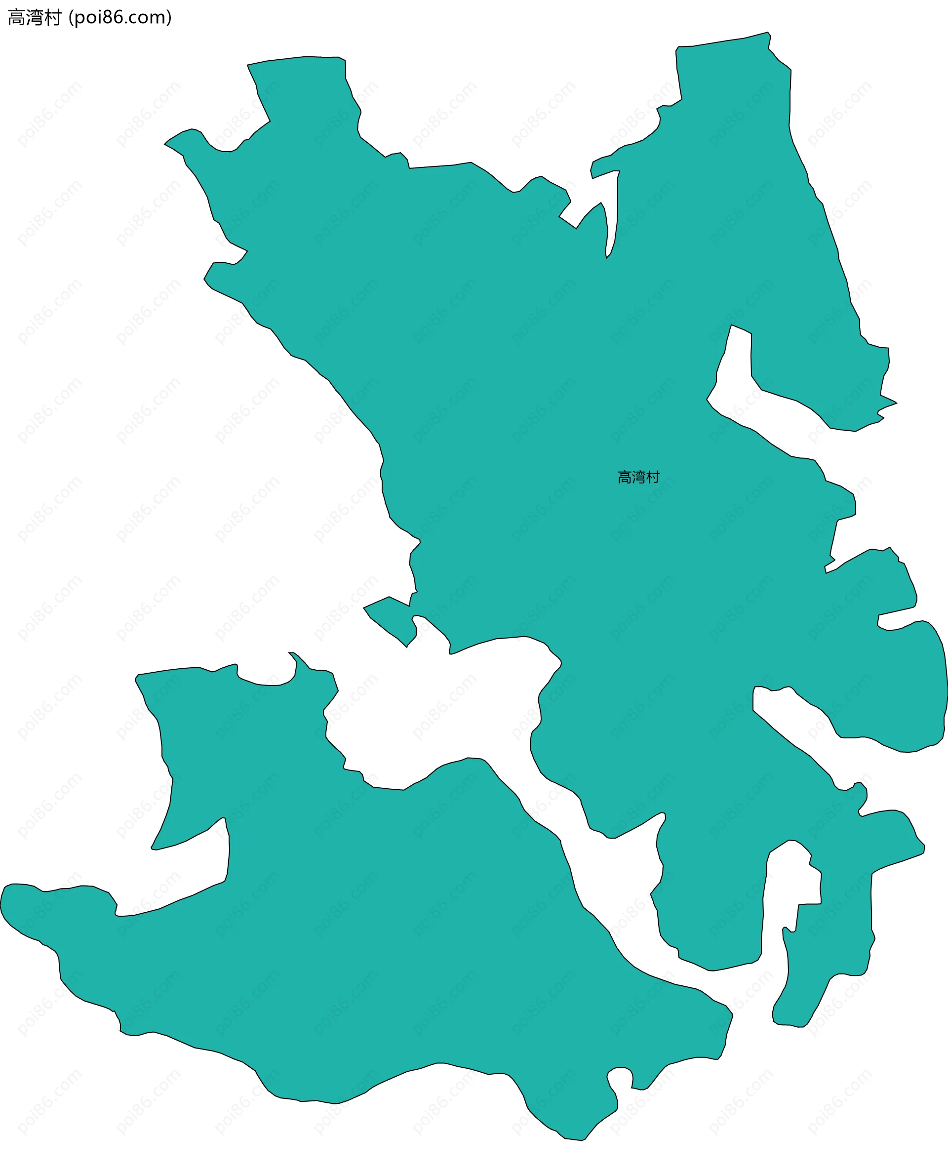 高湾村边界地图