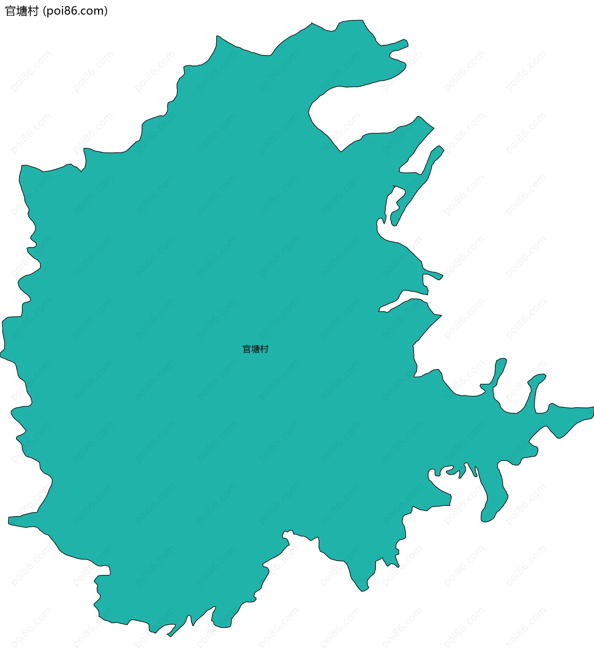 官塘村边界地图