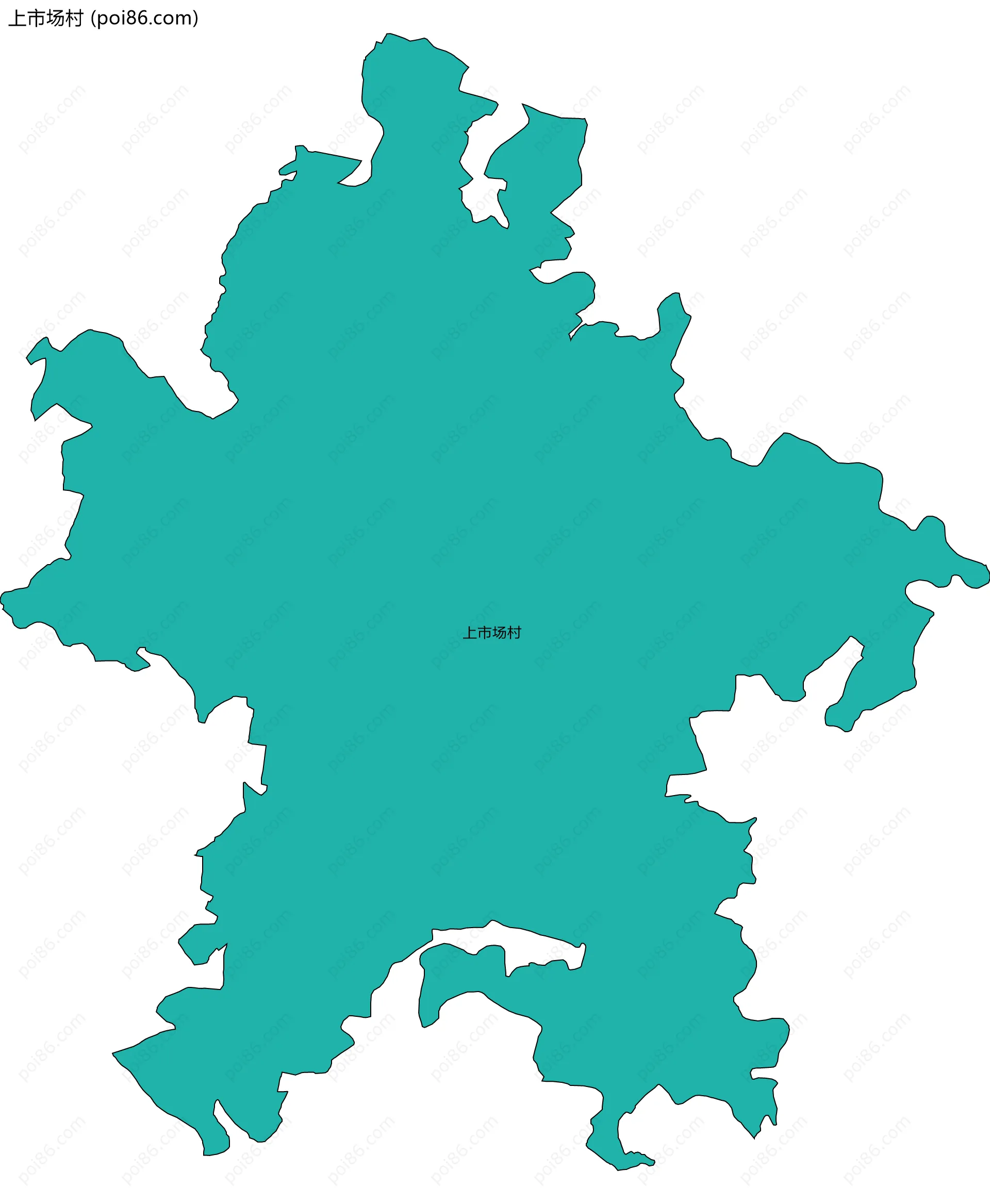 上市场村边界地图
