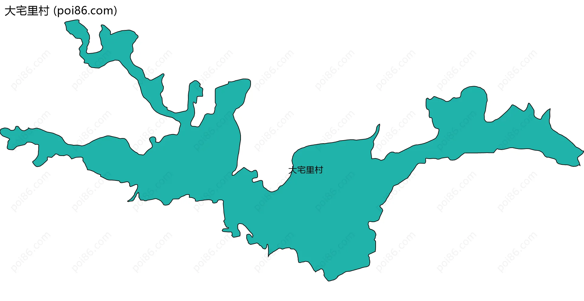 大宅里村边界地图