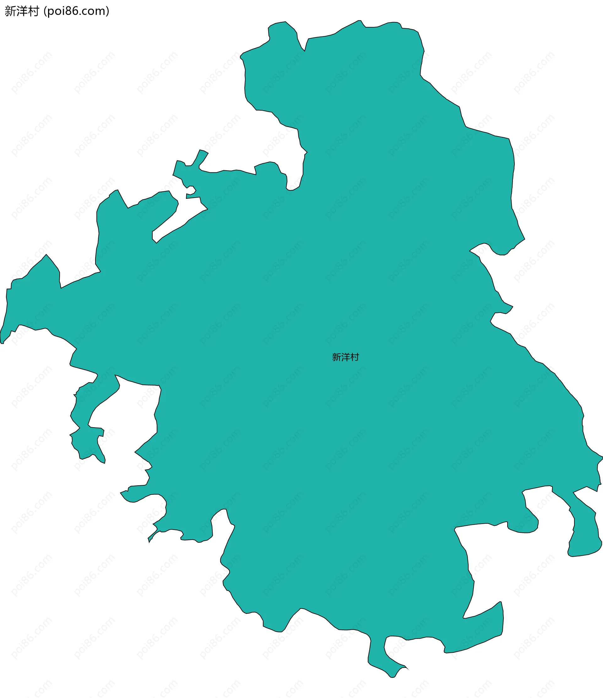 新洋村边界地图