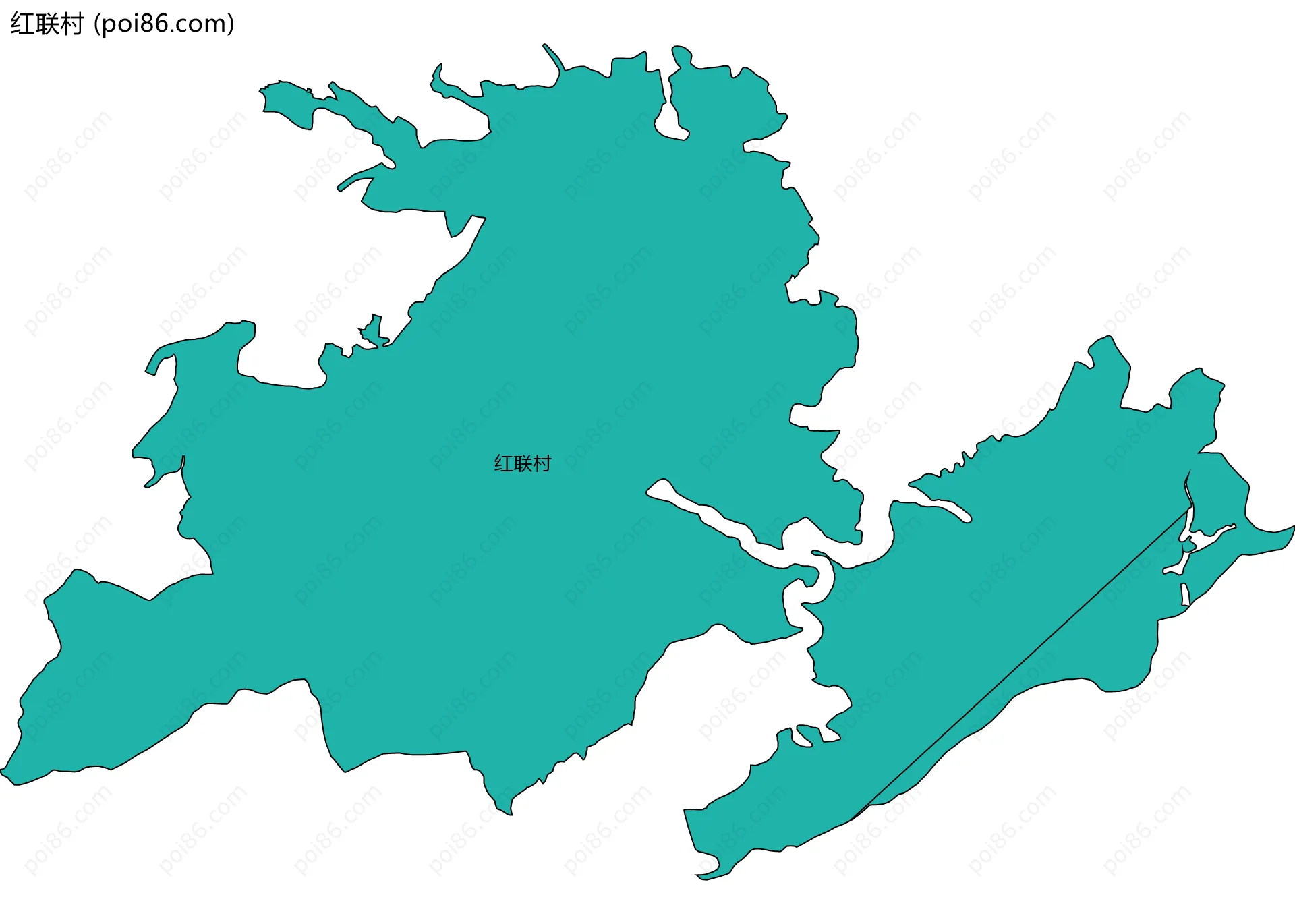红联村边界地图